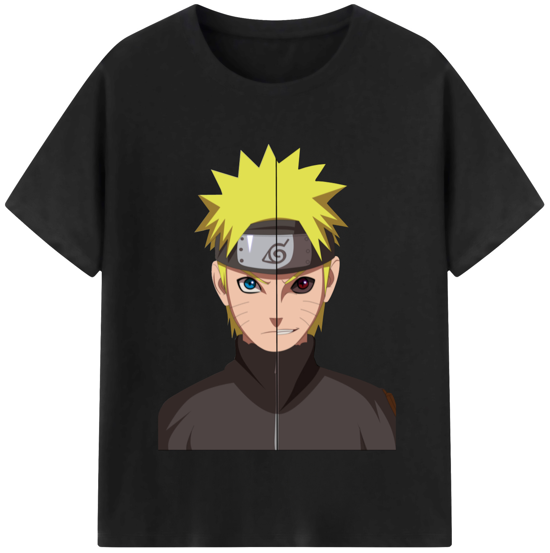 （画像用） NARUTO -ナルト- うずまき ナルト Uzumaki Naruto 綿100％半袖Tシャツ（フロントプリント）
