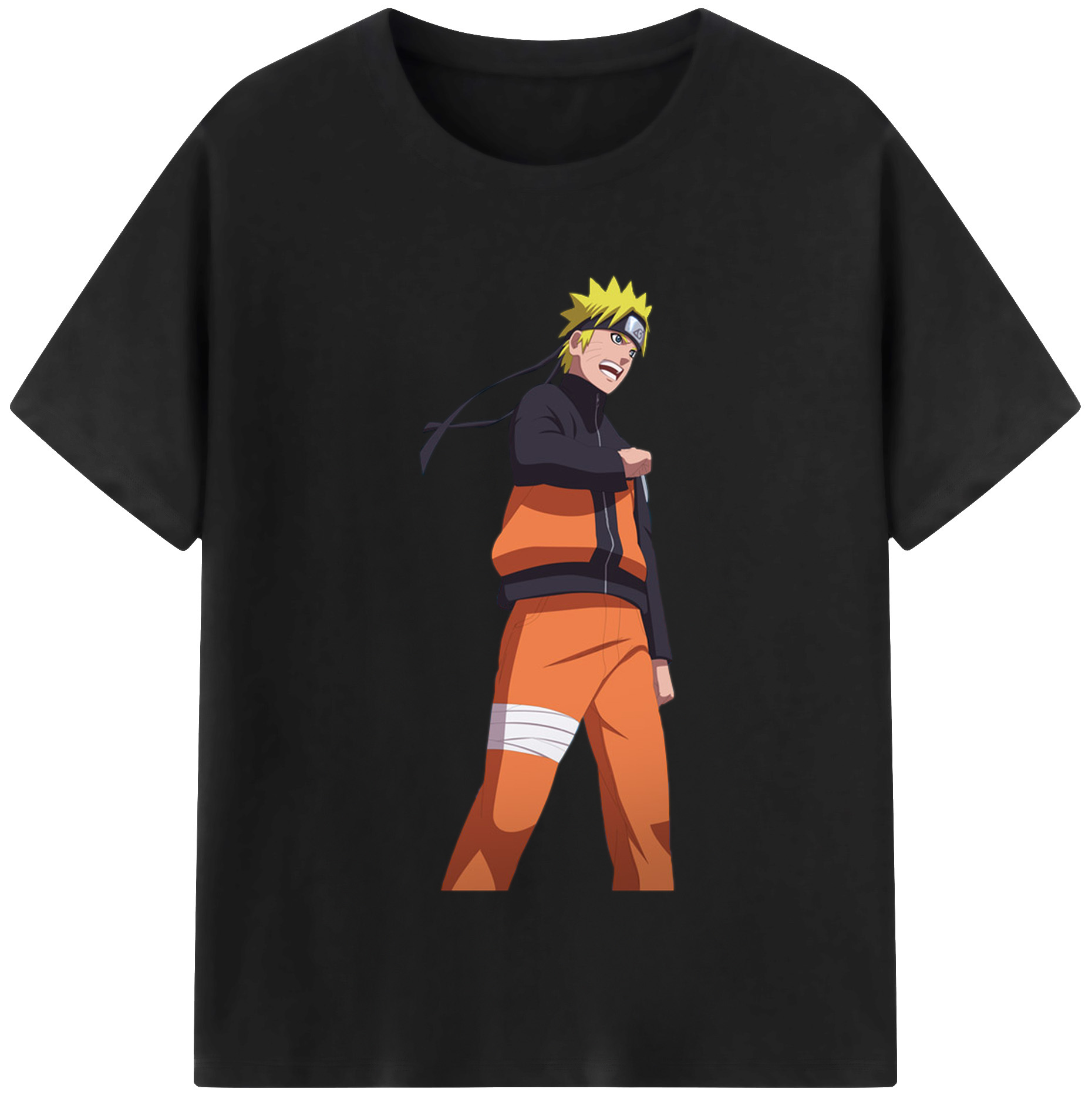 （画像用） NARUTO -ナルト- うずまき ナルト Uzumaki Naruto 綿100％半袖Tシャツ（フロントプリント）