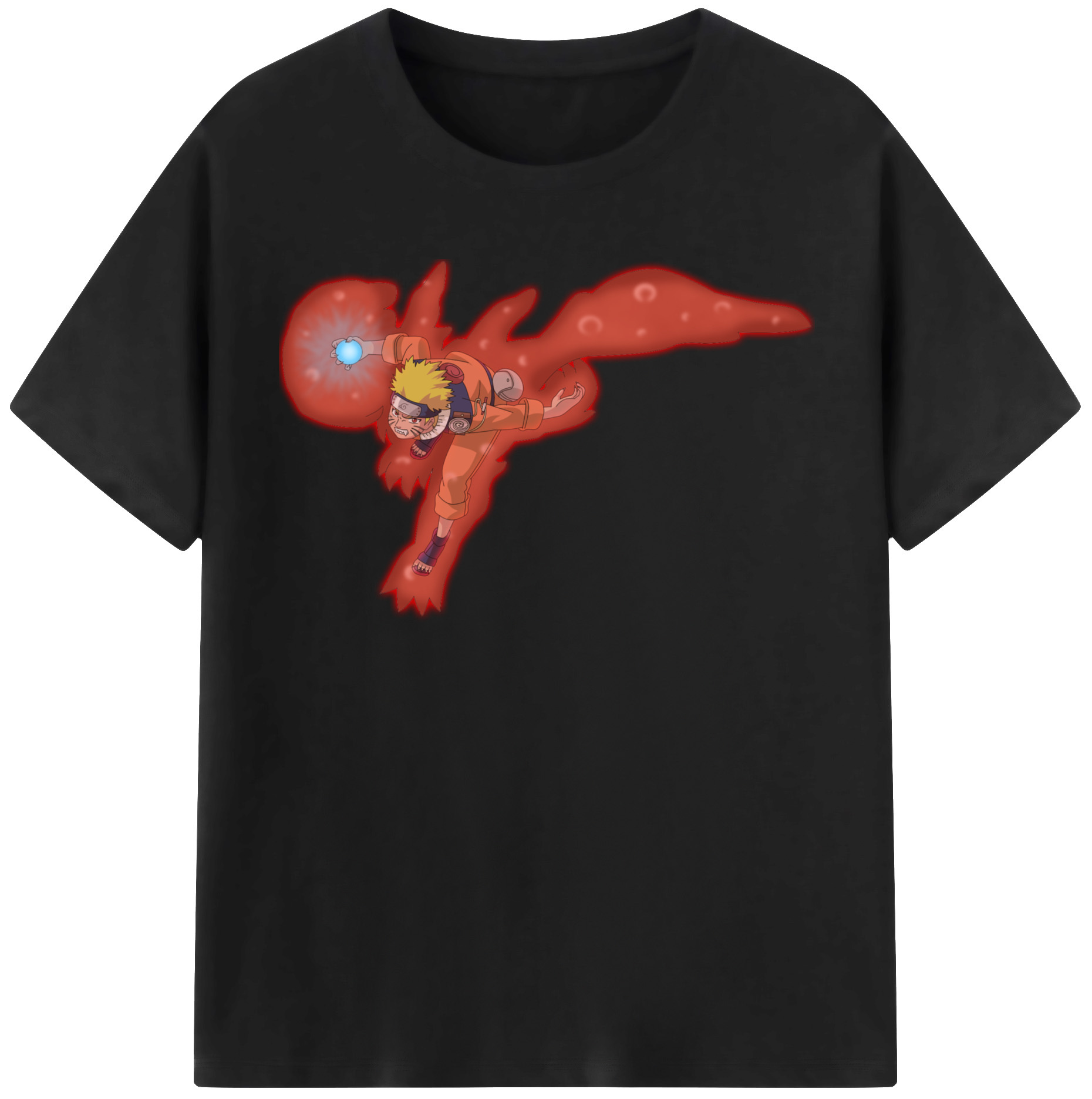 （画像用） NARUTO -ナルト- うずまき ナルト Uzumaki Naruto 綿100％半袖Tシャツ（フロントプリント）
