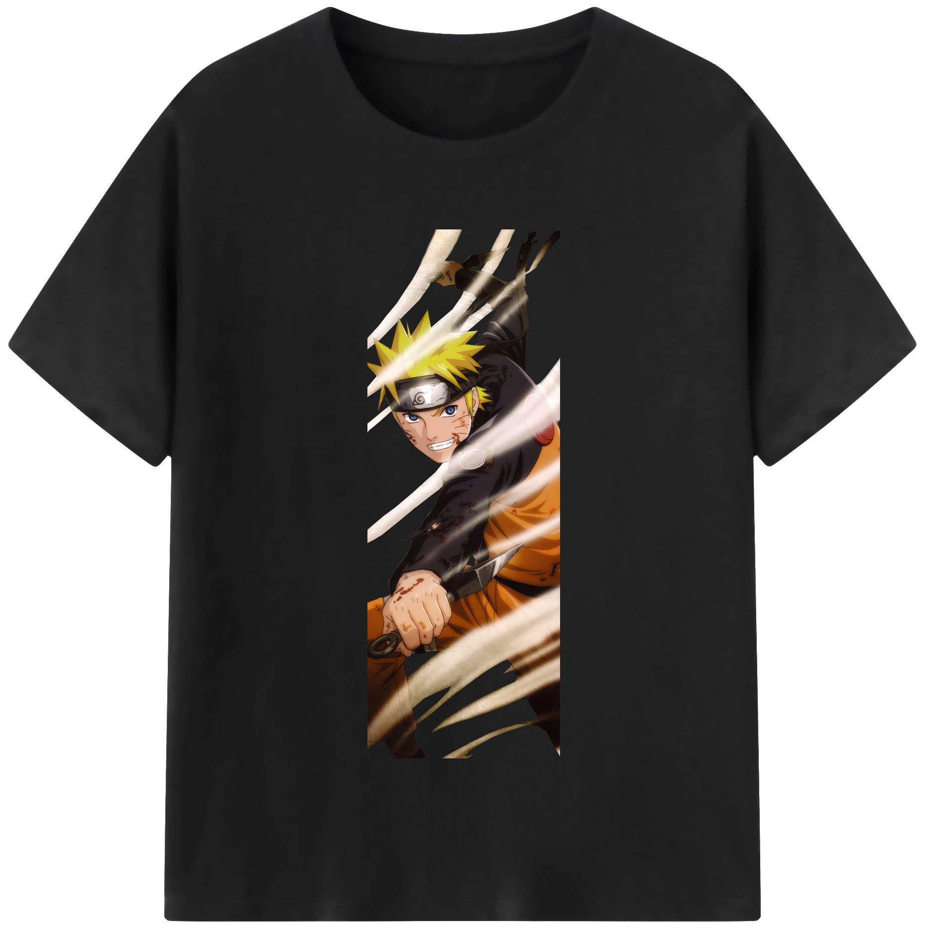 （画像用） NARUTO -ナルト- うずまき ナルト Uzumaki Naruto 綿100％半袖Tシャツ（フロントプリント）