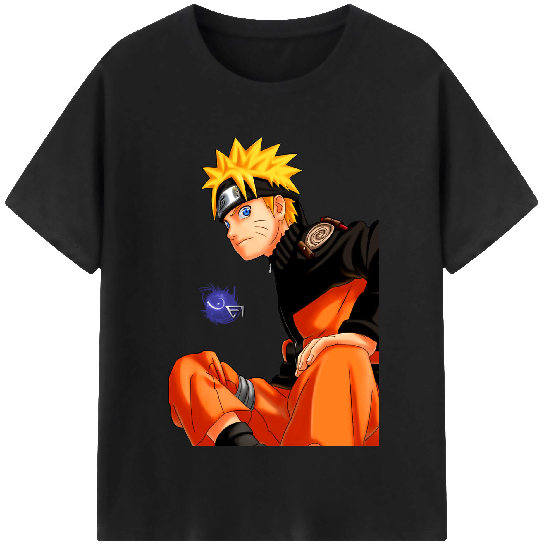 （画像用） NARUTO -ナルト- うずまき ナルト Uzumaki Naruto 綿100％半袖Tシャツ（フロントプリント）