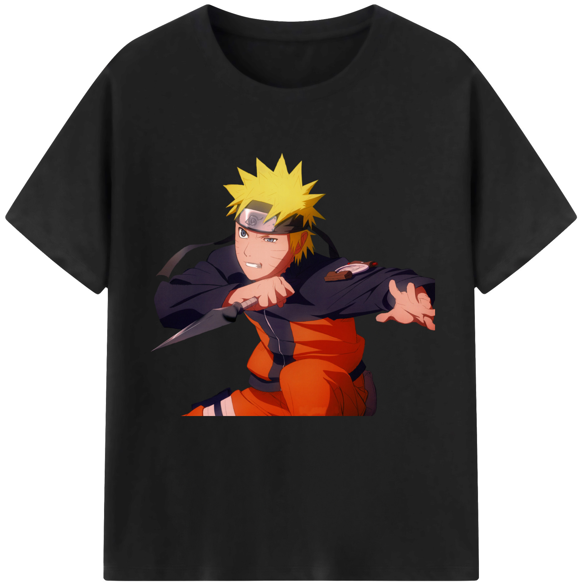 （画像用） NARUTO -ナルト- うずまき ナルト Uzumaki Naruto 綿100％半袖Tシャツ（フロントプリント）