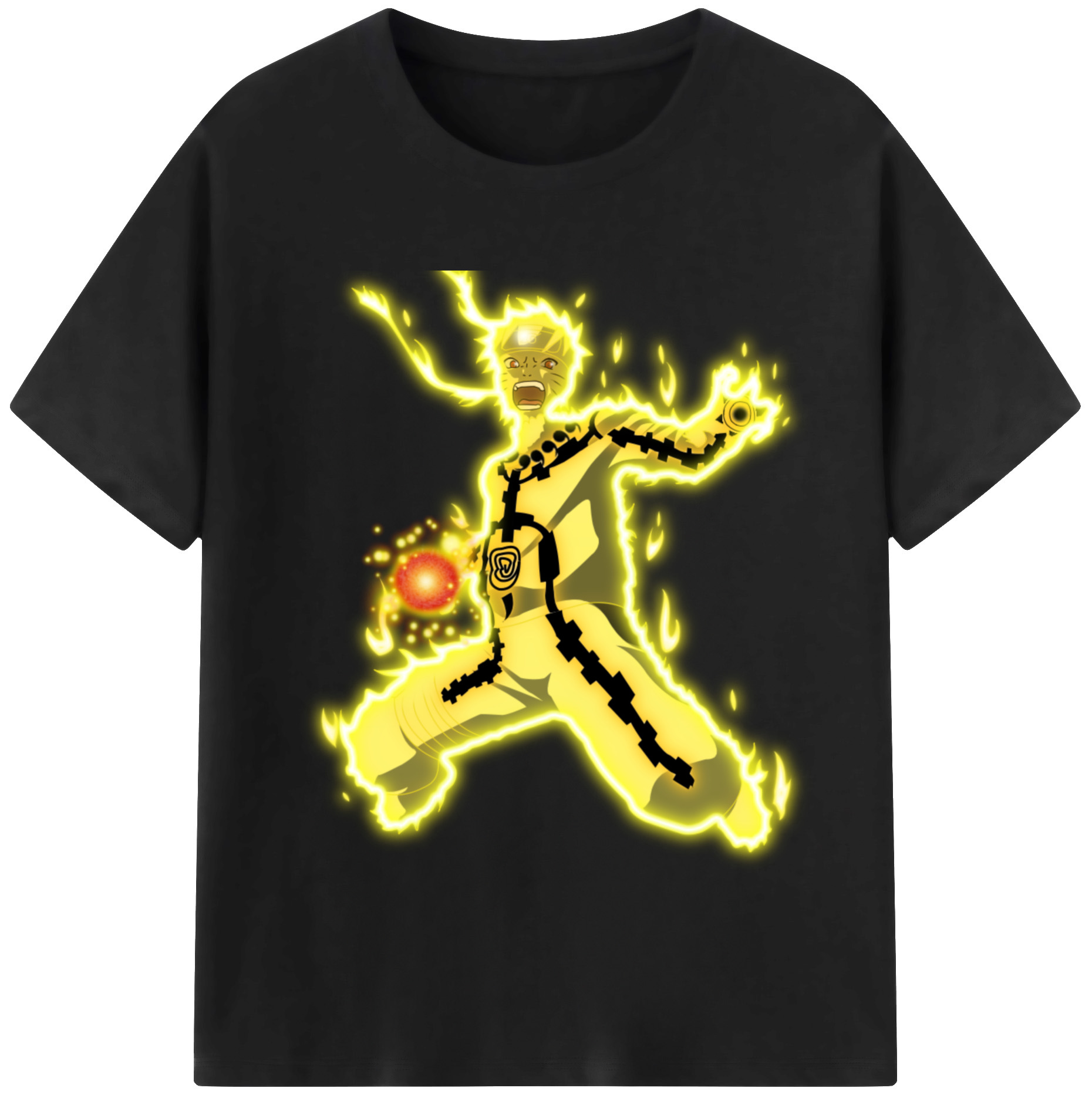 （画像用） NARUTO -ナルト- うずまき ナルト Uzumaki Naruto 綿100％半袖Tシャツ（フロントプリント）