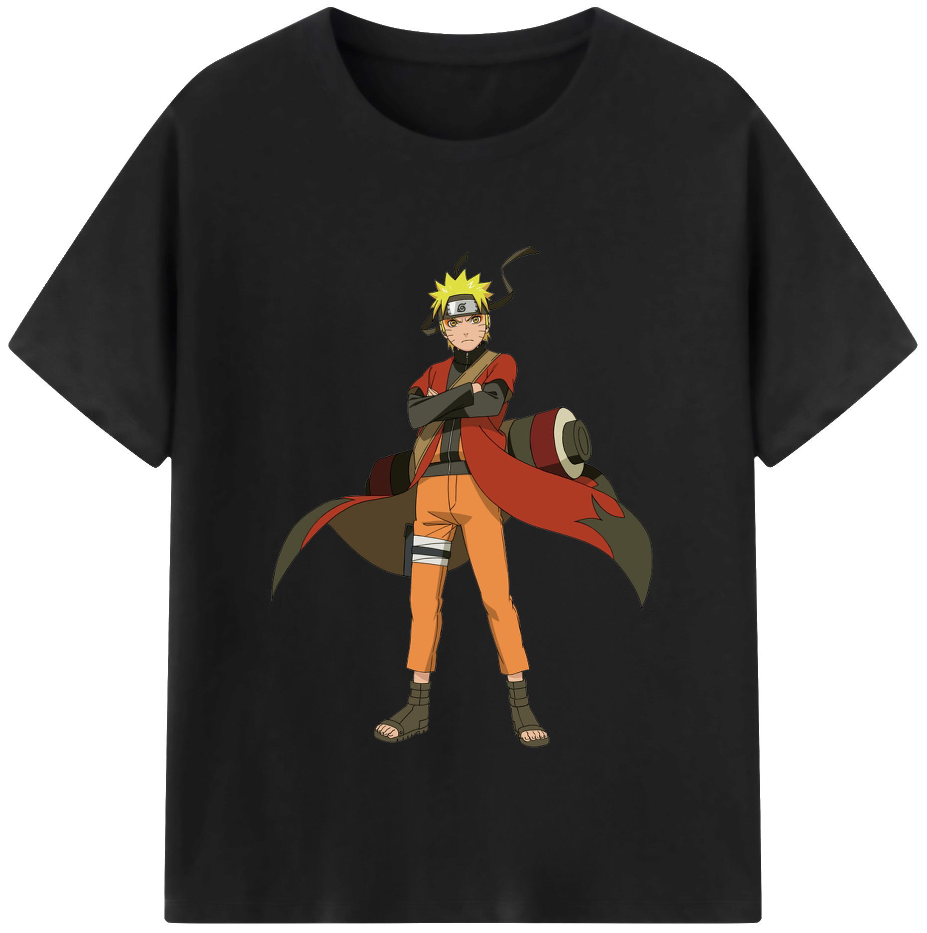 （画像用） NARUTO -ナルト- うずまき ナルト Uzumaki Naruto 綿100％半袖Tシャツ（フロントプリント）