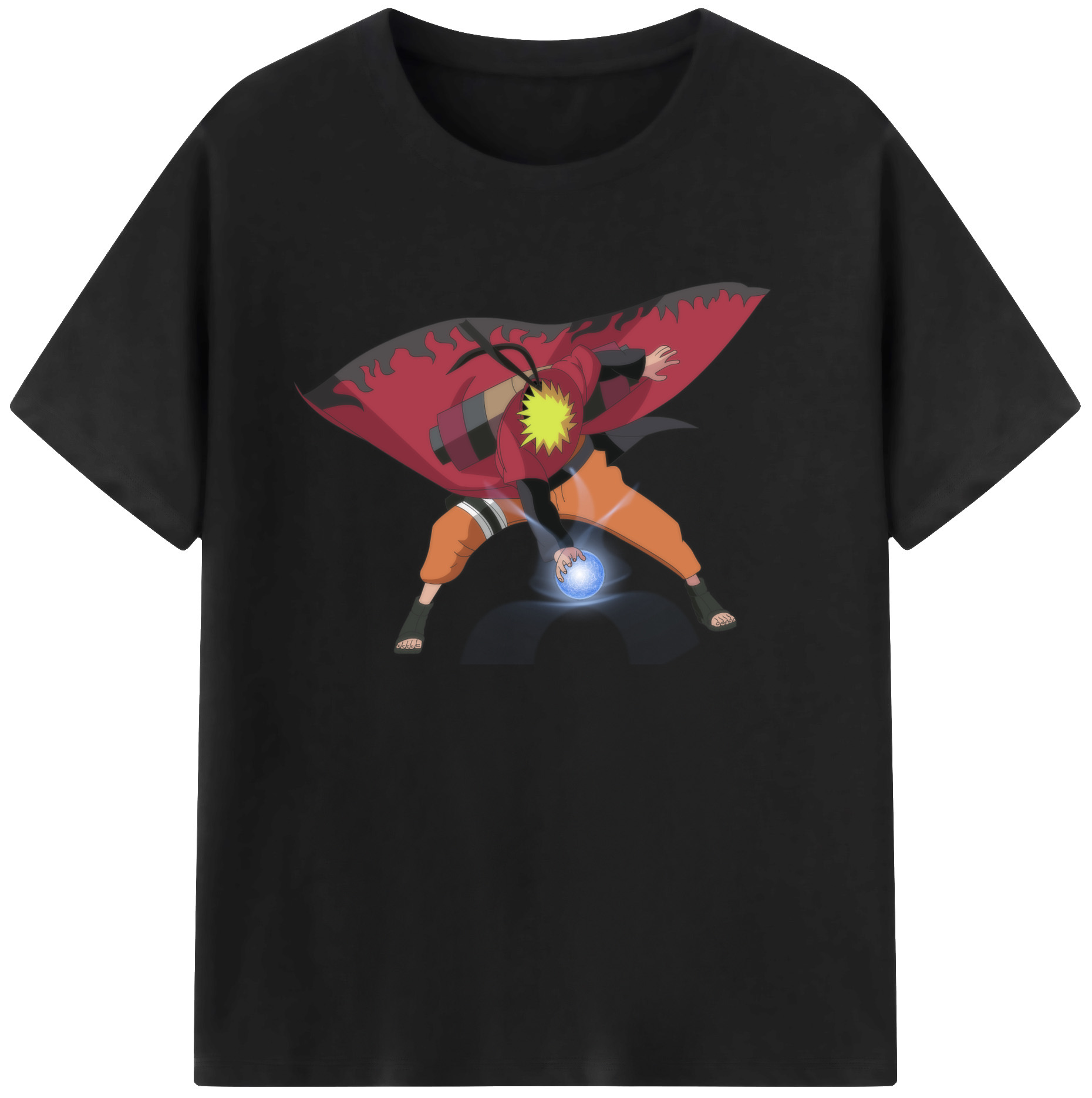 （画像用） NARUTO -ナルト- うずまき ナルト Uzumaki Naruto 綿100％半袖Tシャツ（フロントプリント）