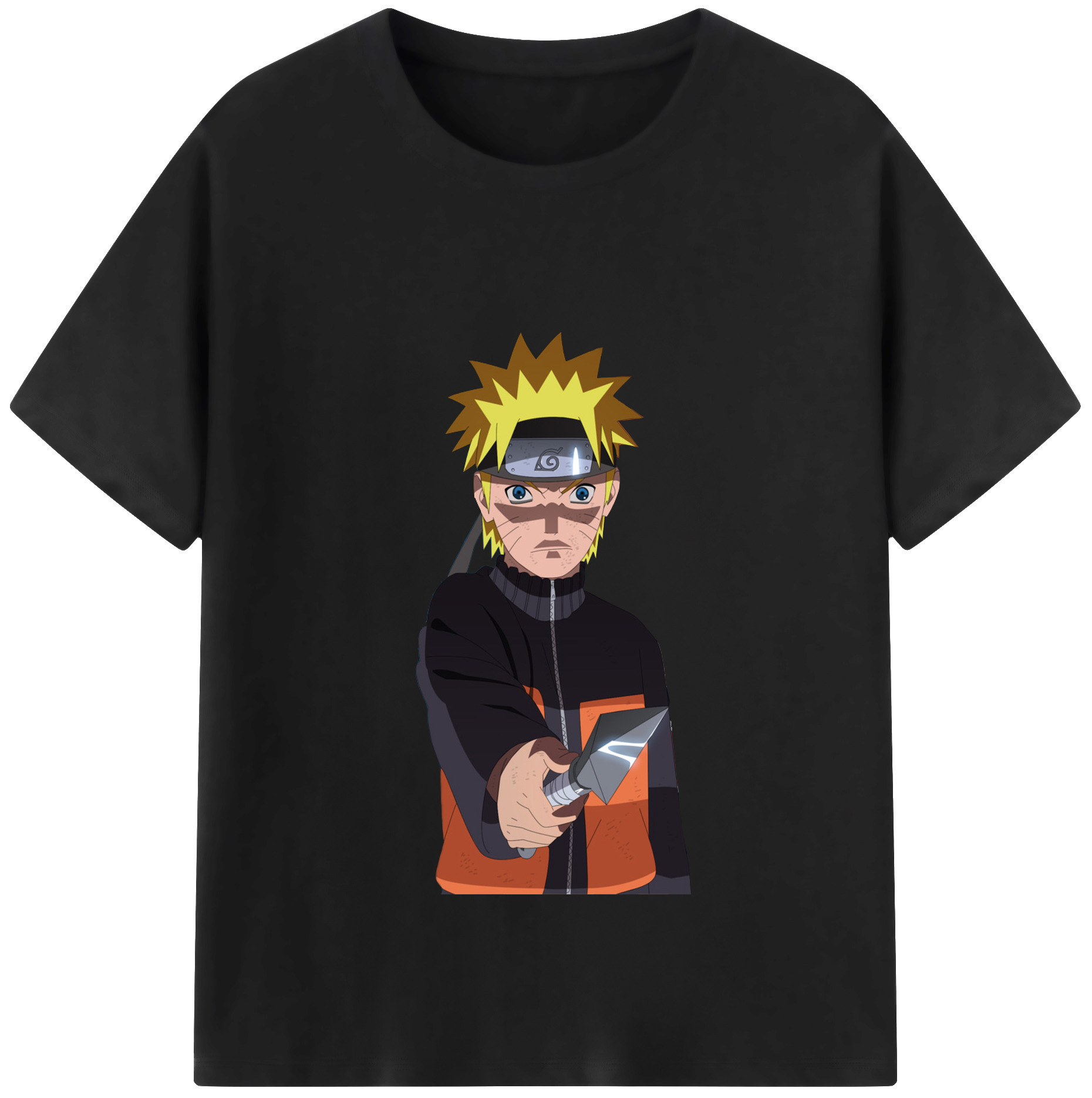 （画像用） NARUTO -ナルト- うずまき ナルト Uzumaki Naruto 綿100％半袖Tシャツ（フロントプリント）