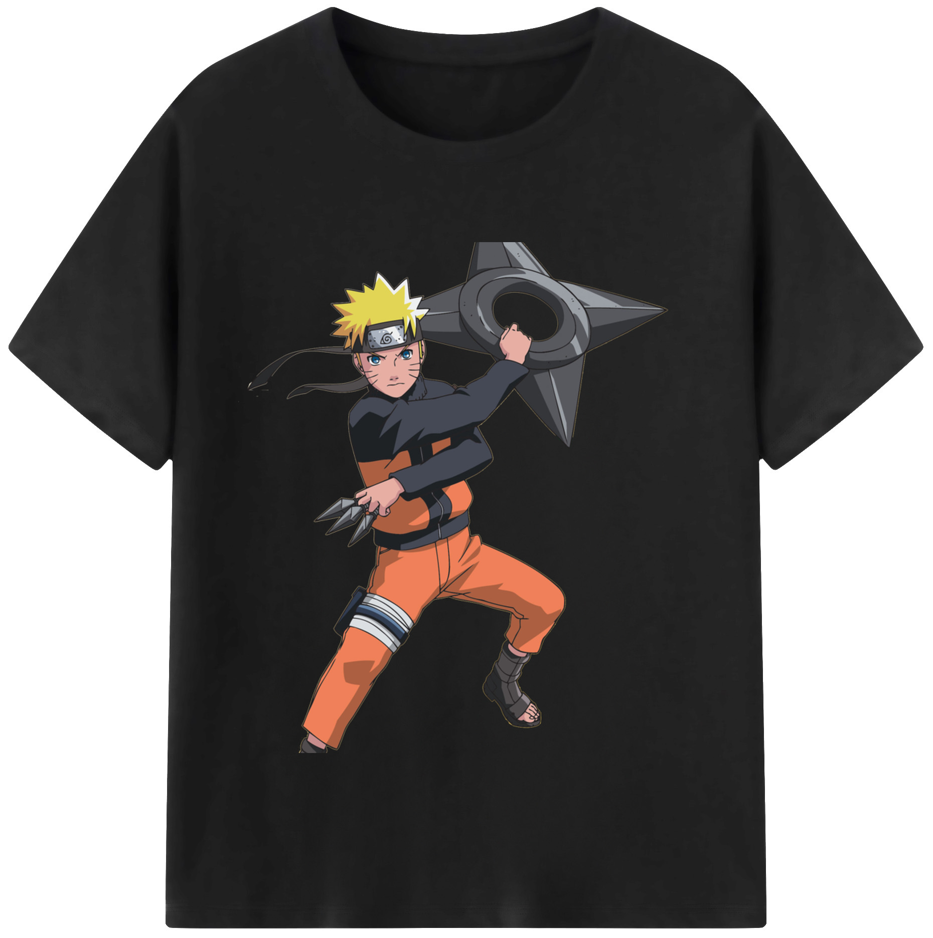 （画像用） NARUTO -ナルト- うずまき ナルト Uzumaki Naruto 綿100％半袖Tシャツ（フロントプリント）