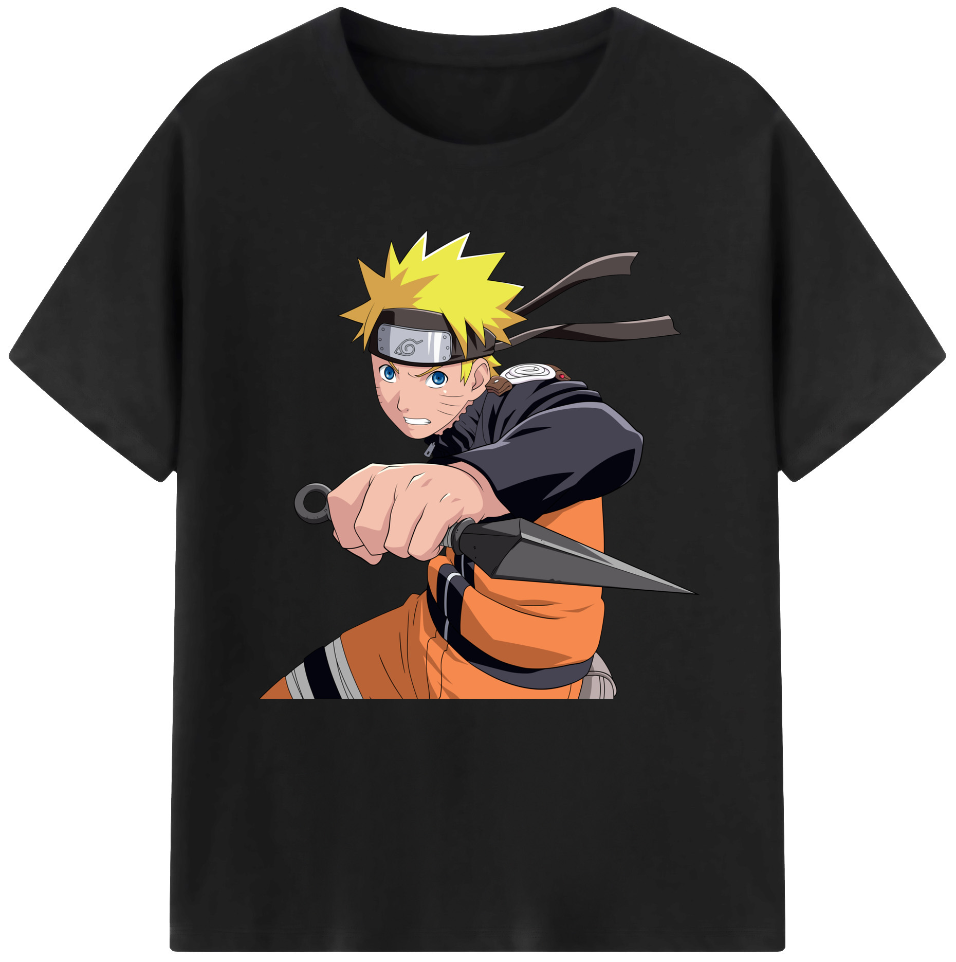 （画像用） NARUTO -ナルト- うずまき ナルト Uzumaki Naruto 綿100％半袖Tシャツ（フロントプリント）