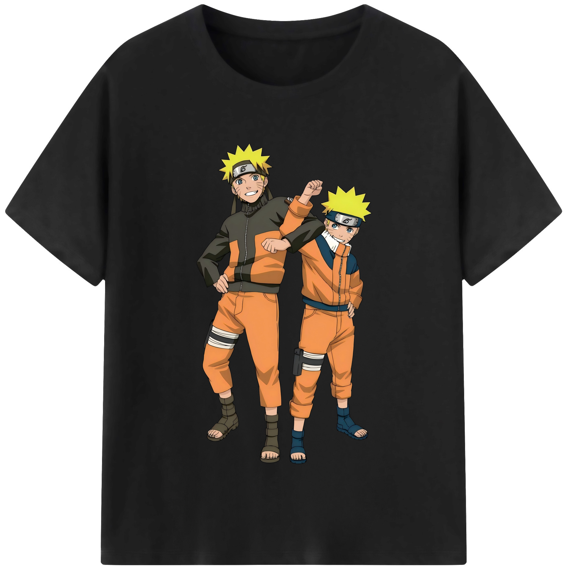 （画像用） NARUTO -ナルト- うずまき ナルト Uzumaki Naruto 綿100％半袖Tシャツ（フロントプリント）