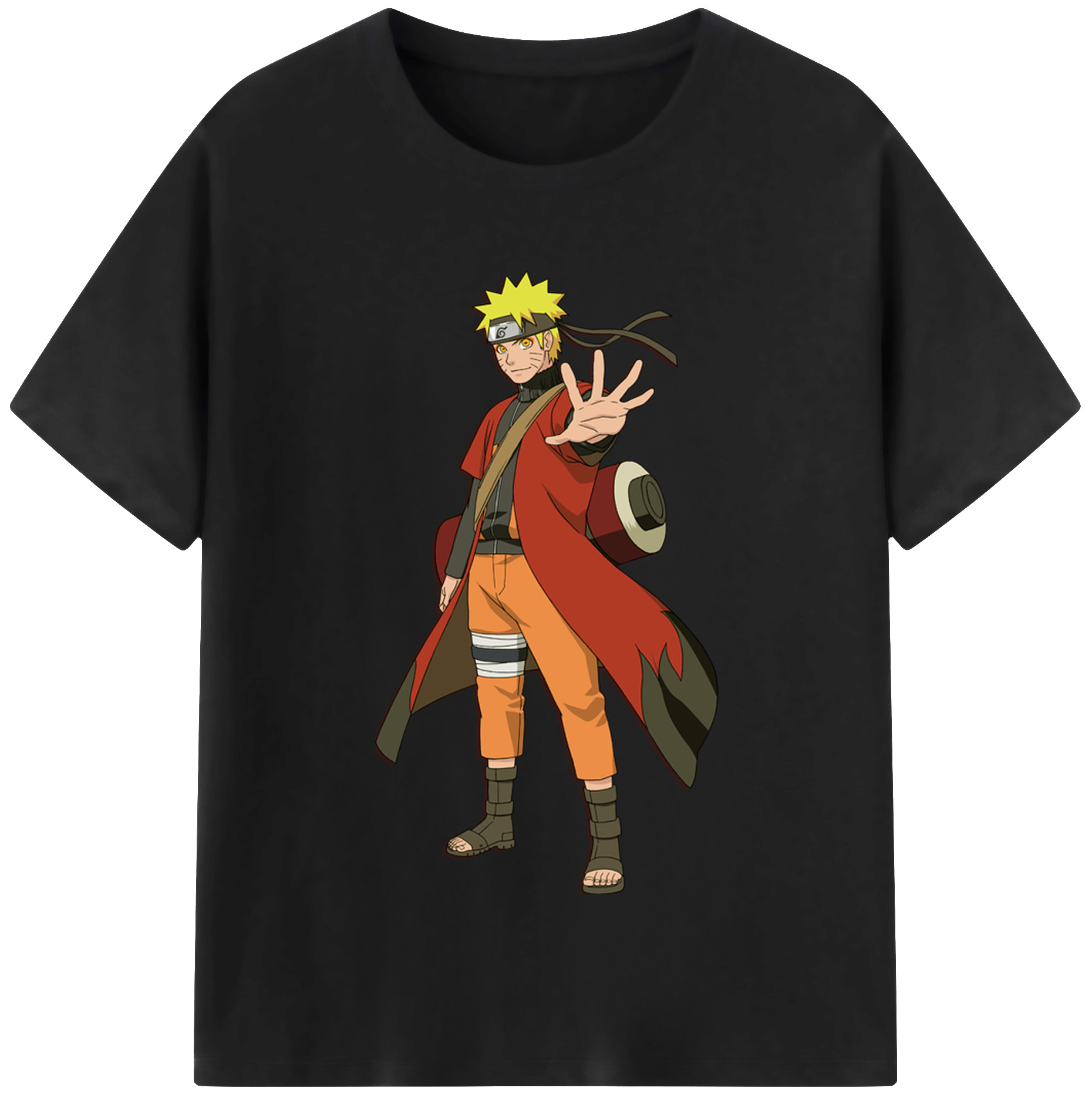 （画像用） NARUTO -ナルト- うずまき ナルト Uzumaki Naruto 綿100％半袖Tシャツ（フロントプリント）