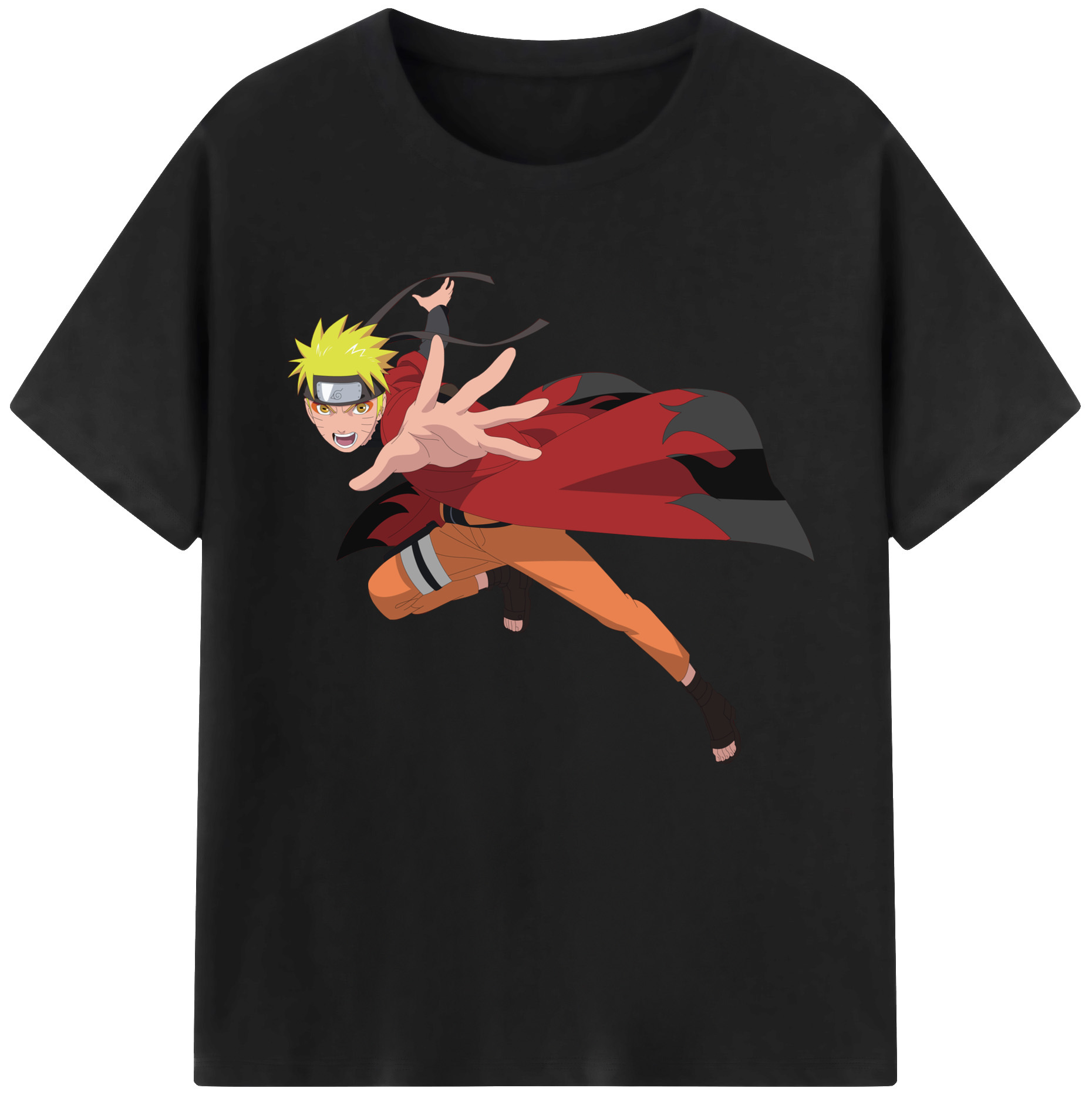 （画像用） NARUTO -ナルト- うずまき ナルト Uzumaki Naruto 綿100％半袖Tシャツ（フロントプリント）
