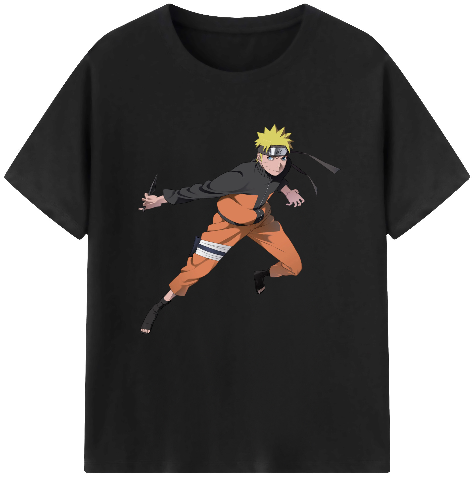 （画像用） NARUTO -ナルト- うずまき ナルト Uzumaki Naruto 綿100％半袖Tシャツ（フロントプリント）