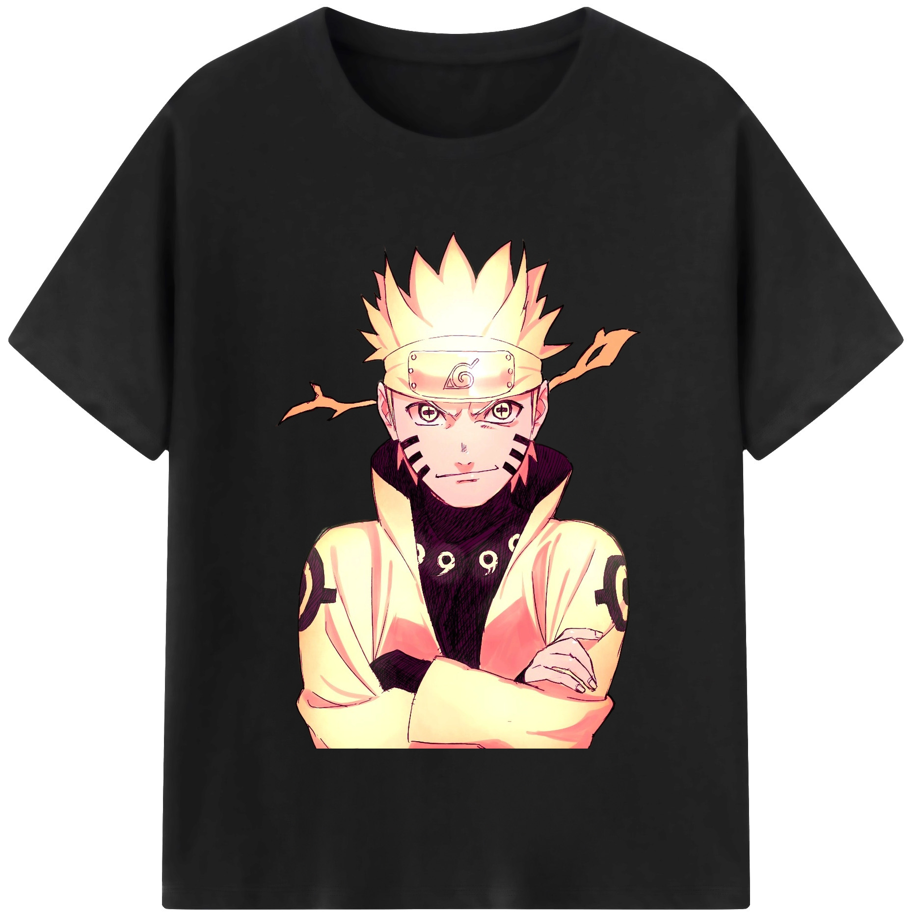 （画像用） NARUTO -ナルト- うずまき ナルト Uzumaki Naruto 綿100％半袖Tシャツ（フロントプリント）