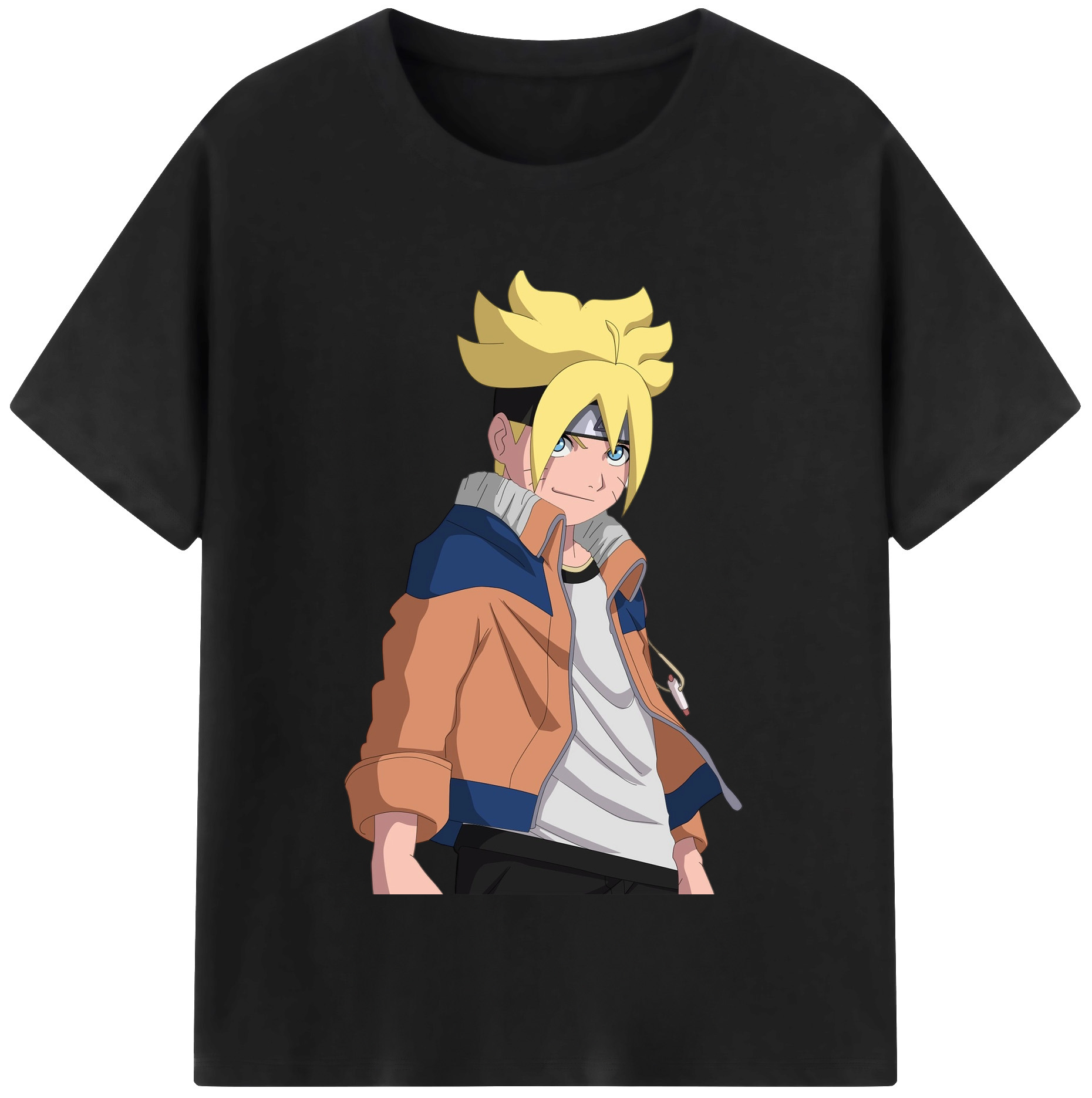 （画像用） NARUTO -ナルト- うずまき ナルト Uzumaki Naruto 綿100％半袖Tシャツ（フロントプリント）