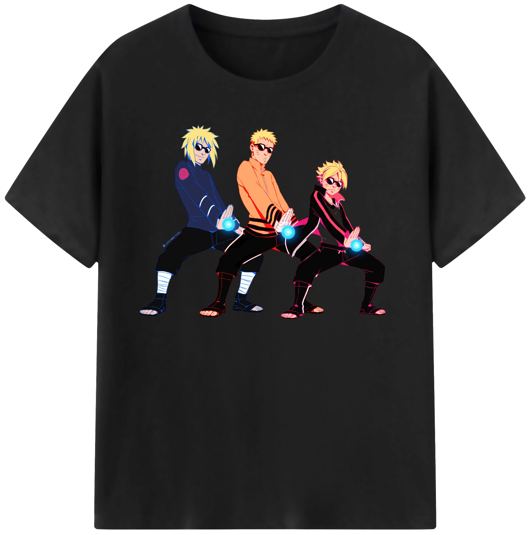 （画像用） NARUTO -ナルト- うずまき ナルト Uzumaki Naruto 綿100％半袖Tシャツ（フロントプリント）
