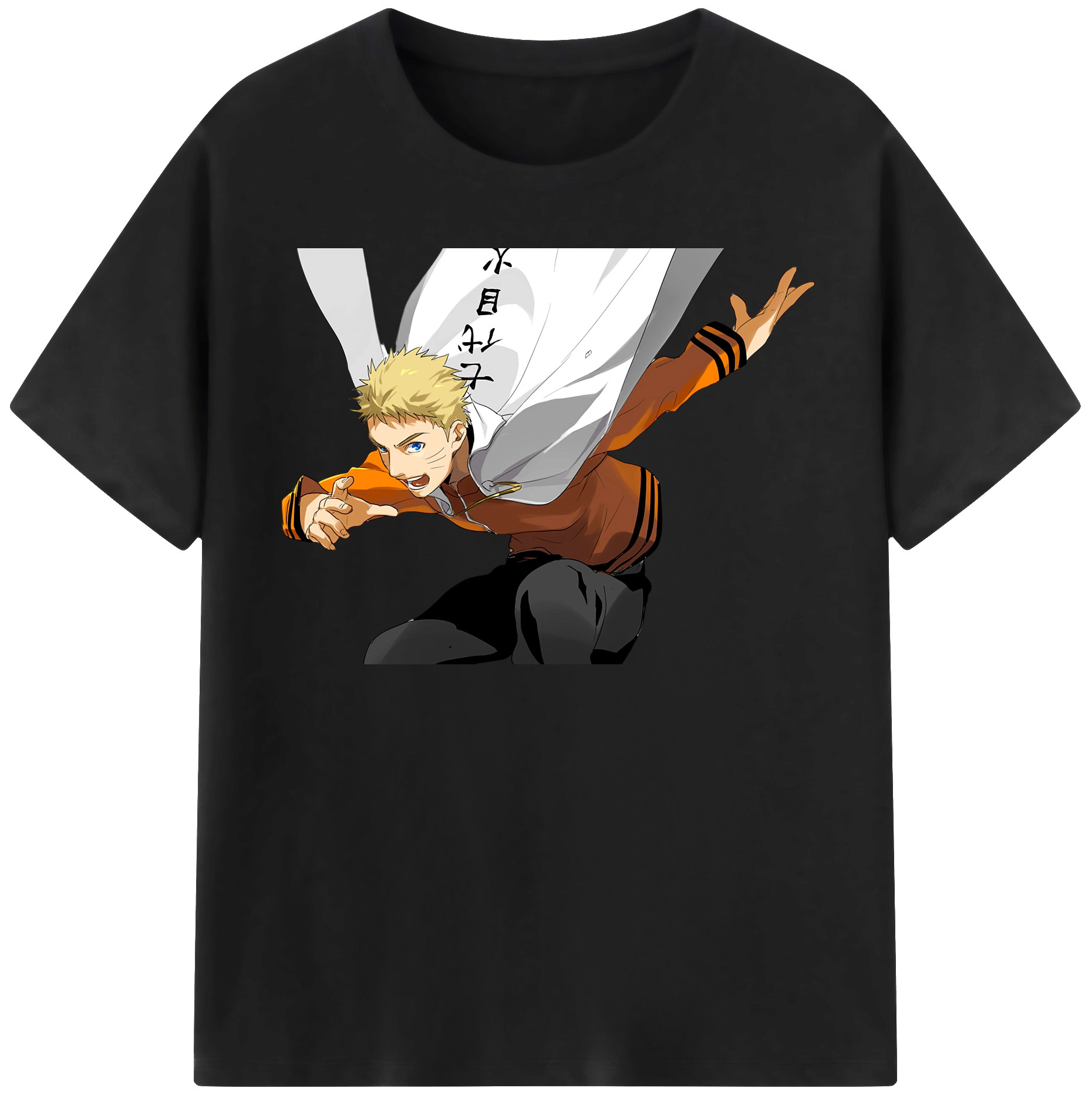 （画像用） NARUTO -ナルト- うずまき ナルト Uzumaki Naruto 綿100％半袖Tシャツ（フロントプリント）