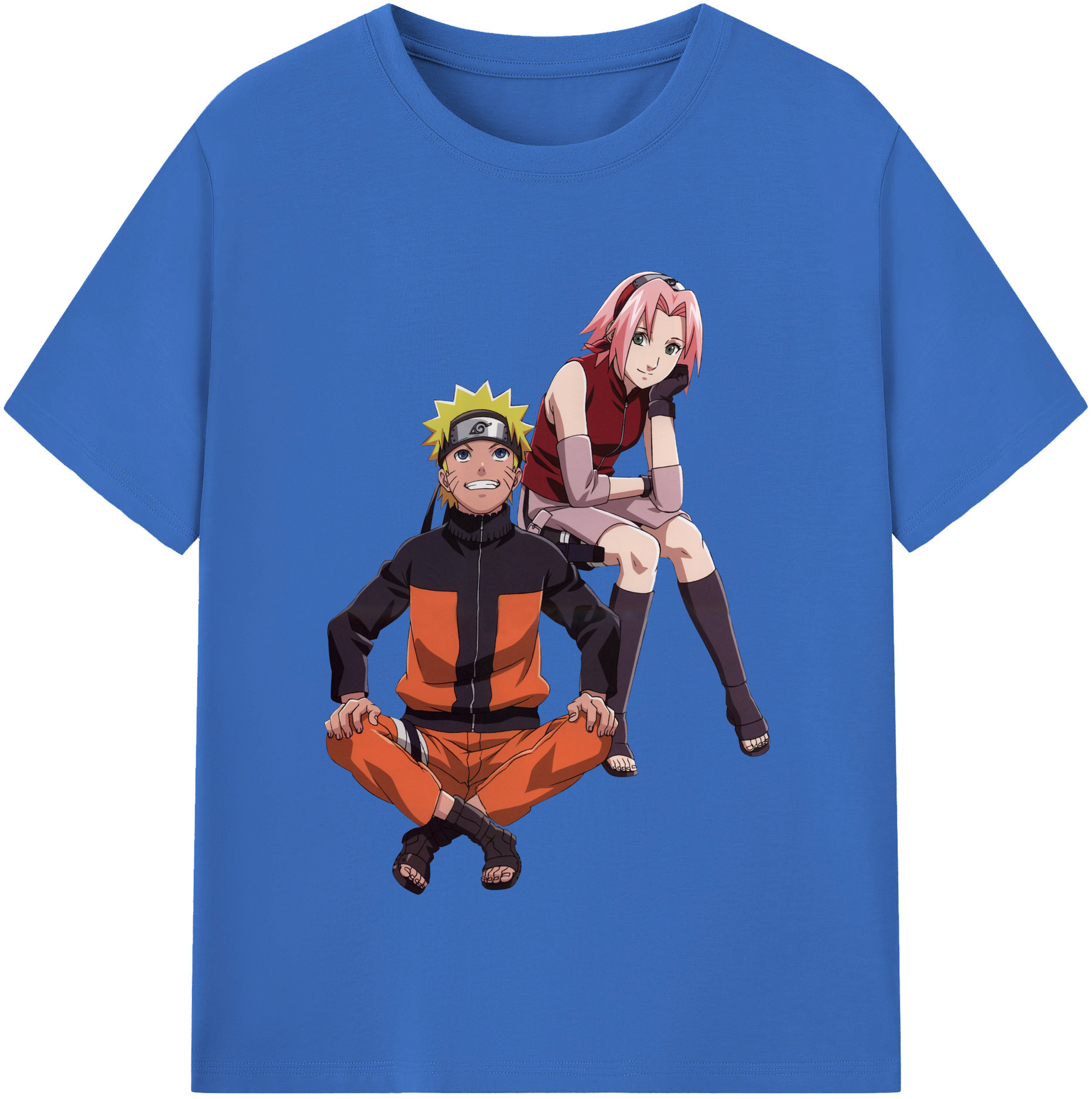 （画像用） NARUTO -ナルト- うずまき ナルト Uzumaki Naruto 綿100％半袖Tシャツ（フロントプリント）