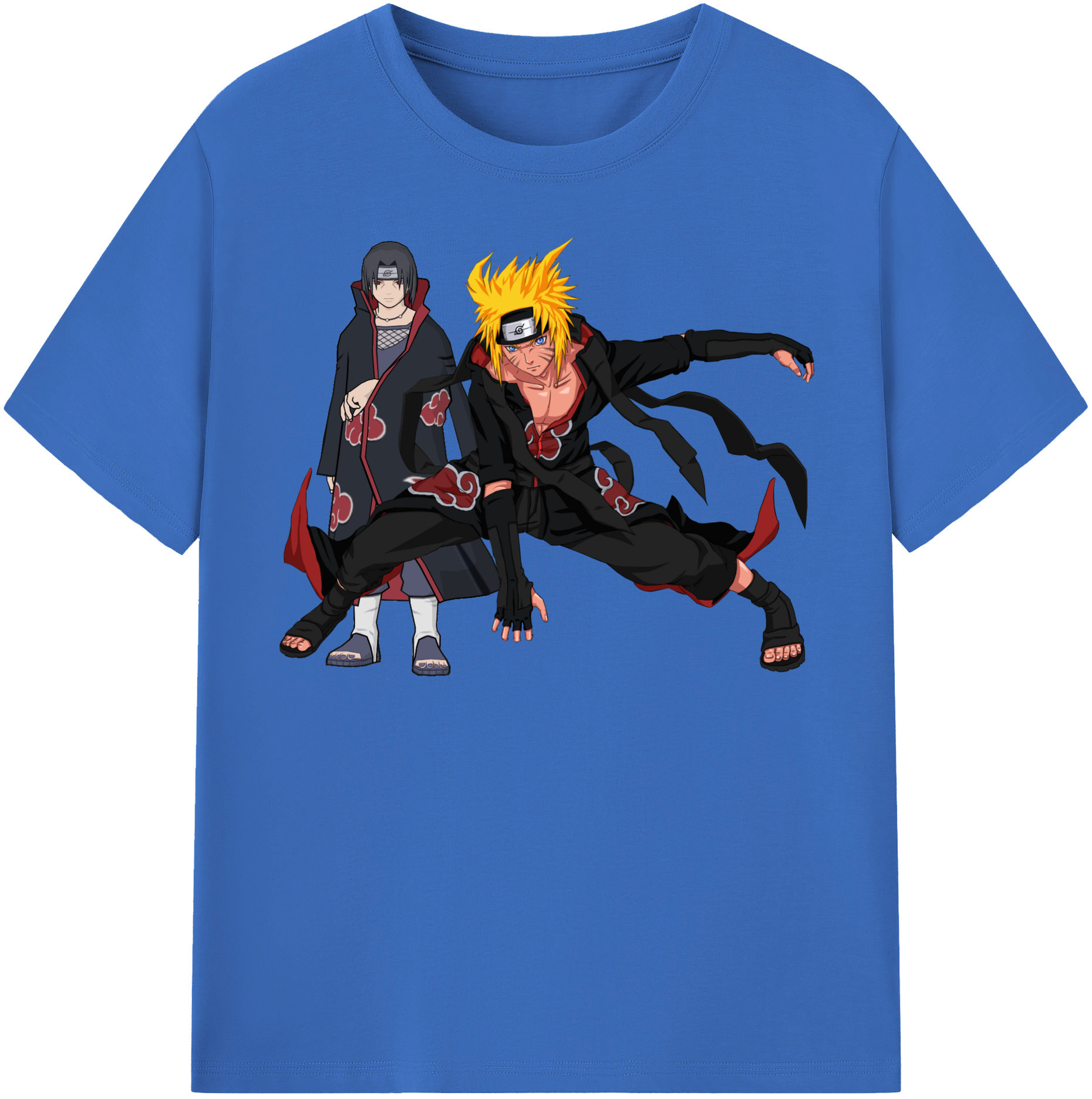 （画像用） NARUTO -ナルト- うずまき ナルト Uzumaki Naruto 綿100％半袖Tシャツ（フロントプリント）