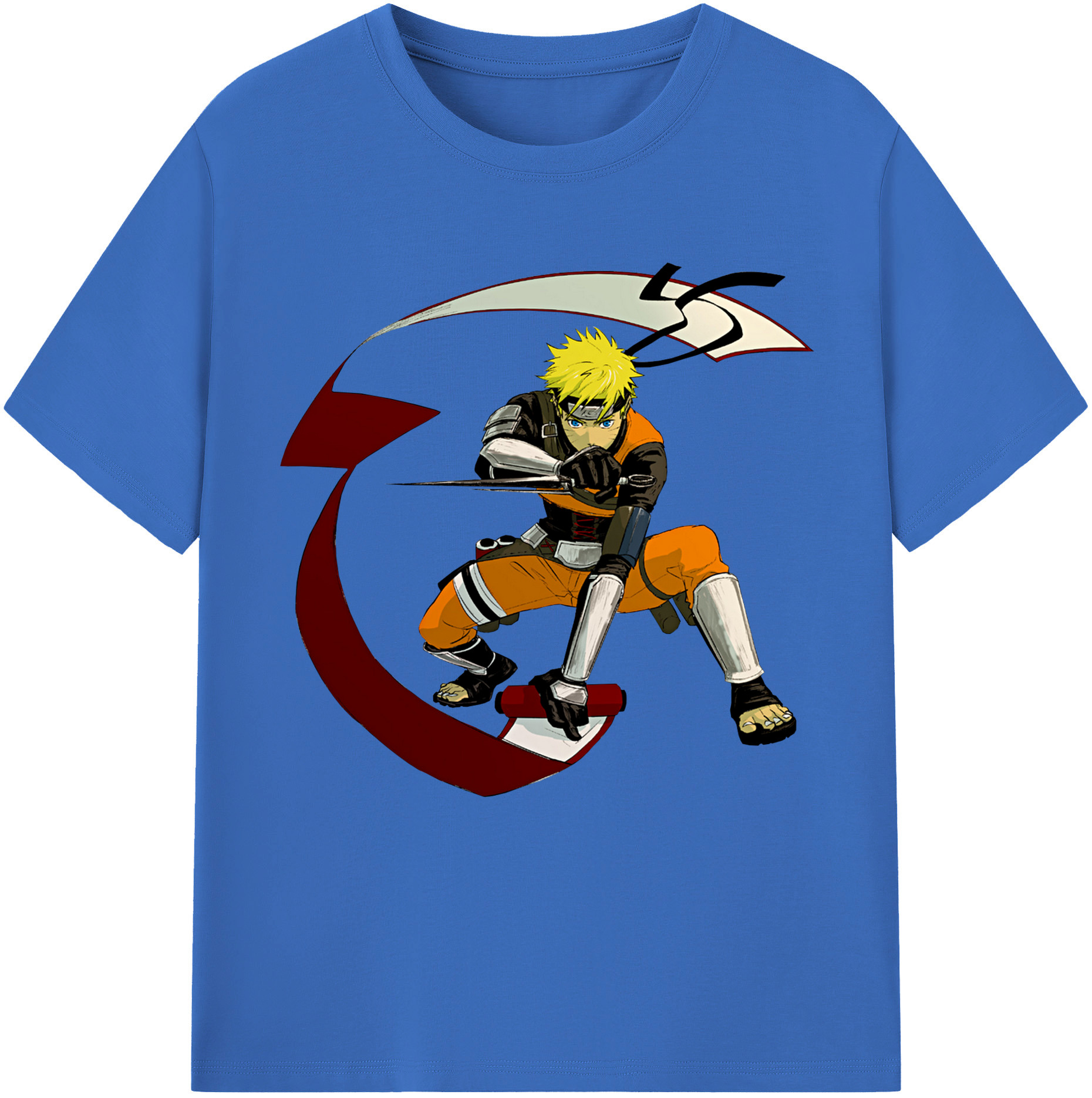 （画像用） NARUTO -ナルト- うずまき ナルト Uzumaki Naruto 綿100％半袖Tシャツ（フロントプリント）