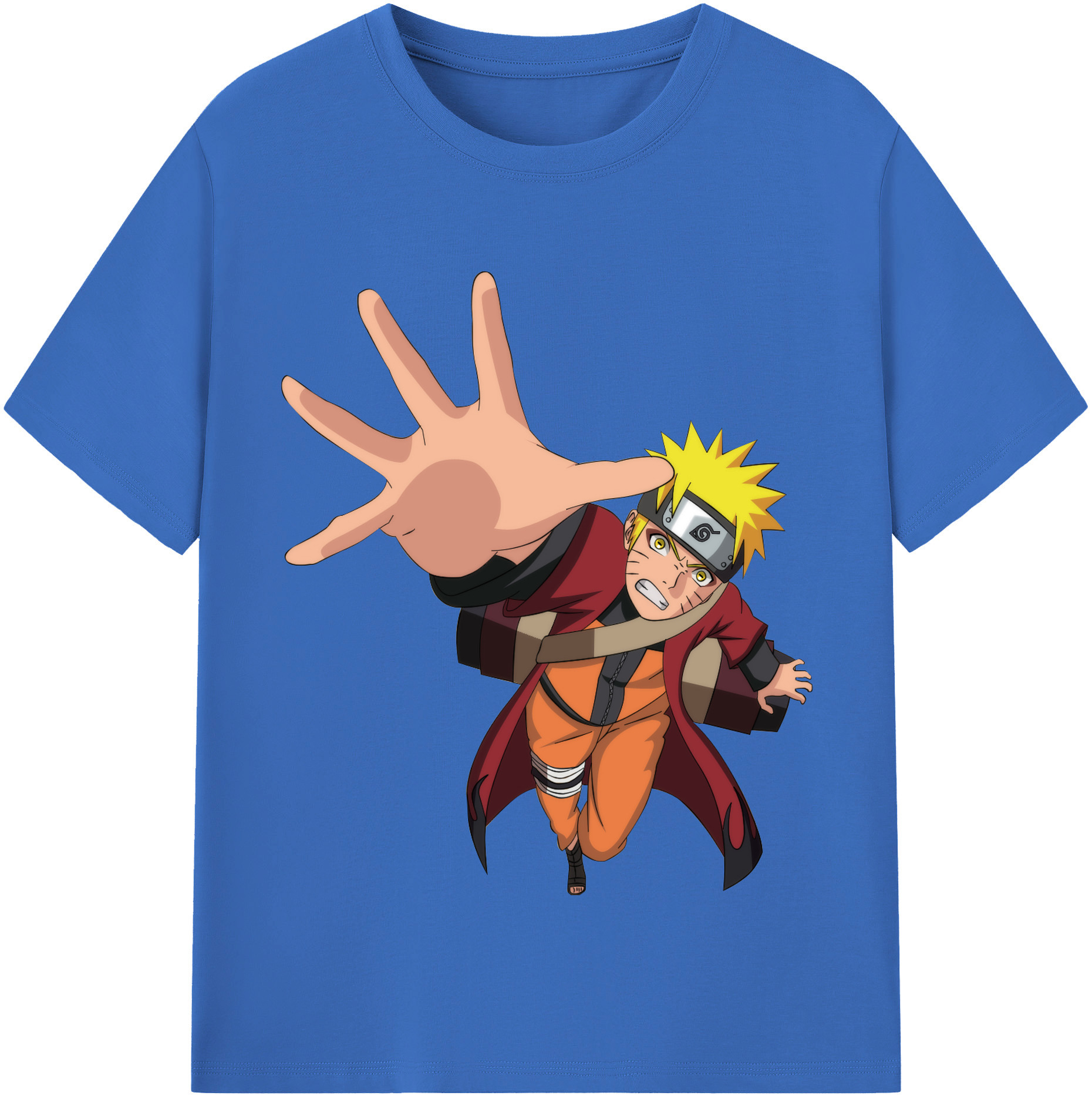 （画像用） NARUTO -ナルト- うずまき ナルト Uzumaki Naruto 綿100％半袖Tシャツ（フロントプリント）