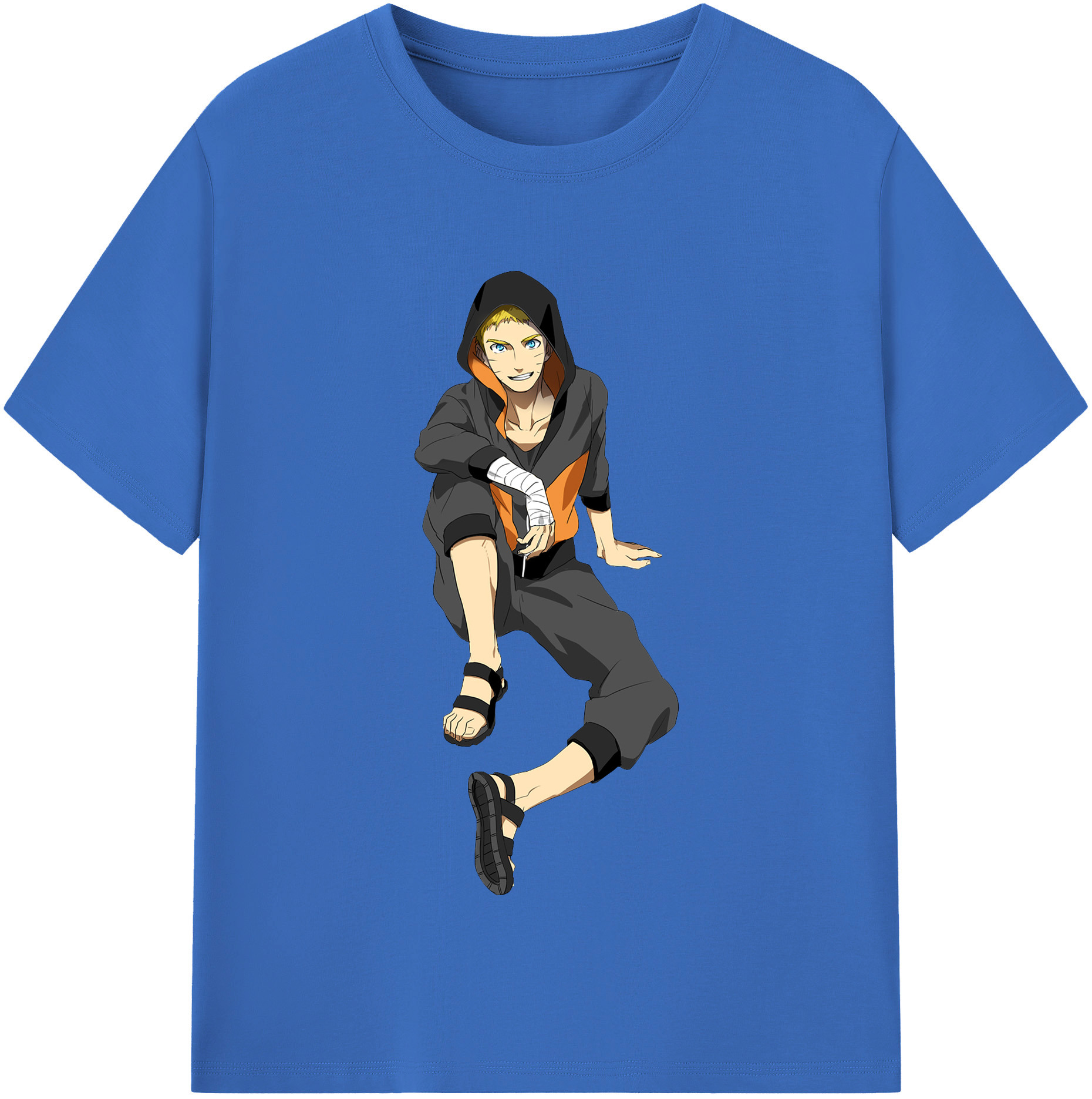 （画像用） NARUTO -ナルト- うずまき ナルト Uzumaki Naruto 綿100％半袖Tシャツ（フロントプリント）