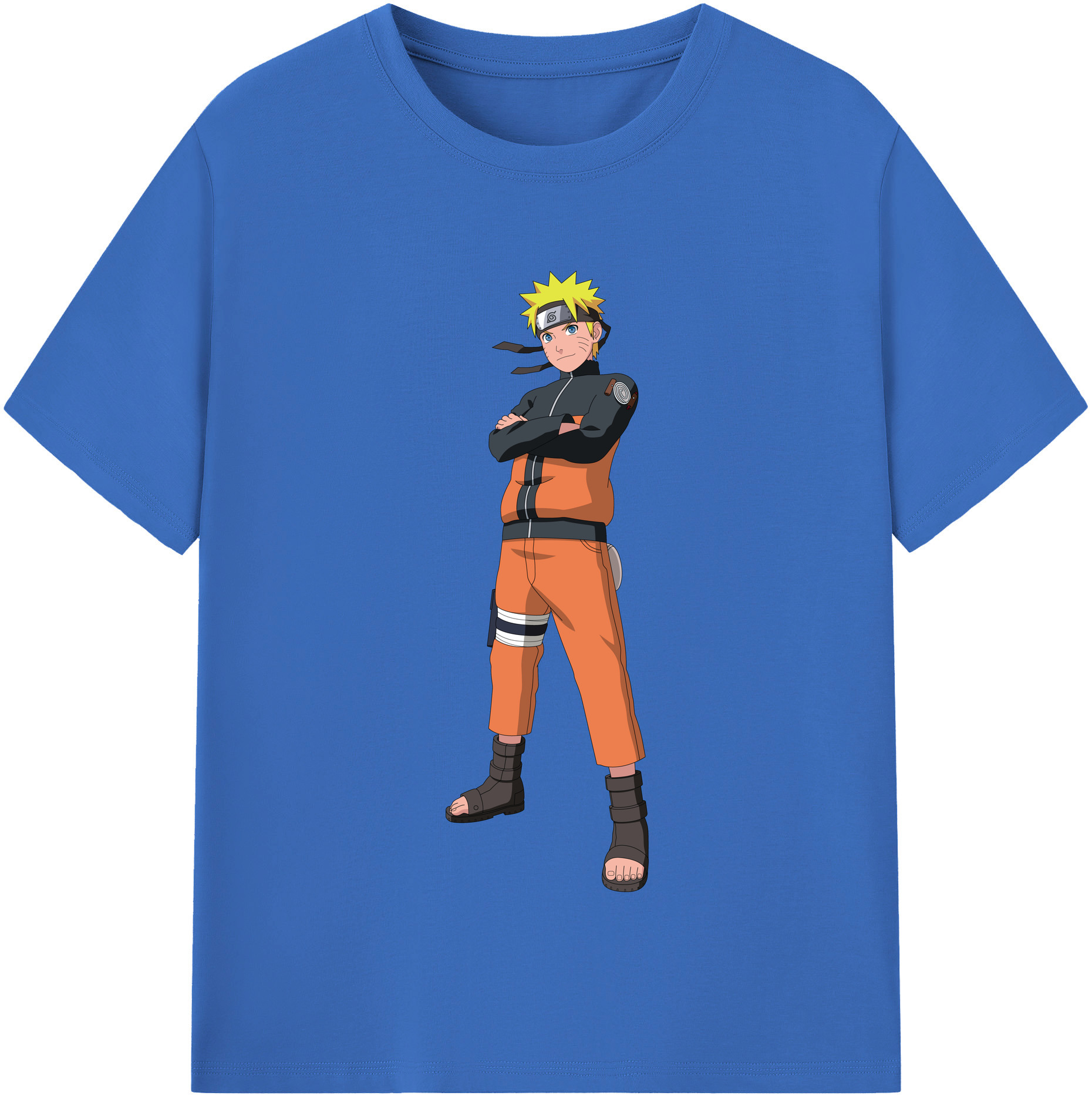 （画像用） NARUTO -ナルト- うずまき ナルト Uzumaki Naruto 綿100％半袖Tシャツ（フロントプリント）