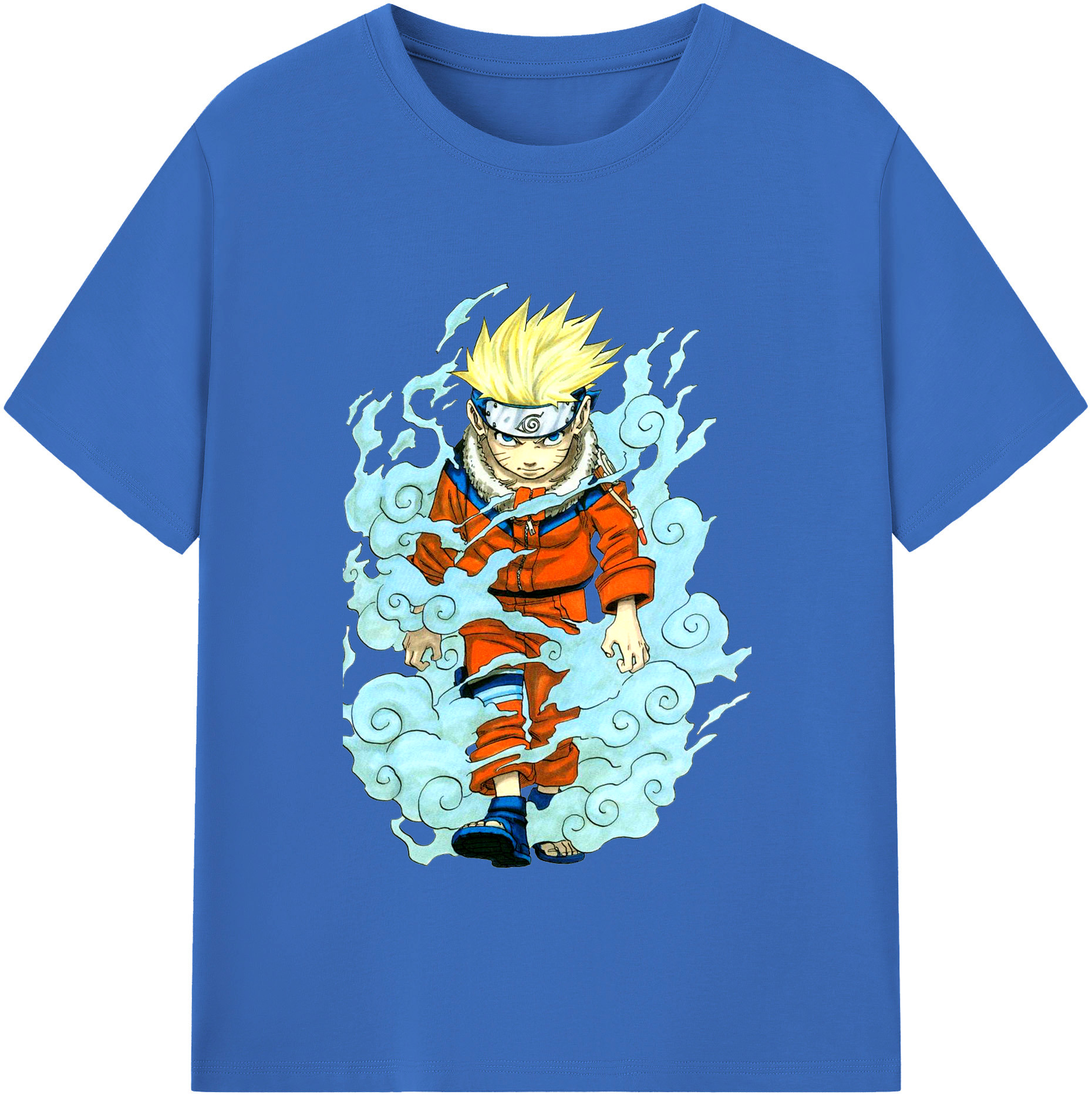 （画像用） NARUTO -ナルト- うずまき ナルト Uzumaki Naruto 綿100％半袖Tシャツ（フロントプリント）