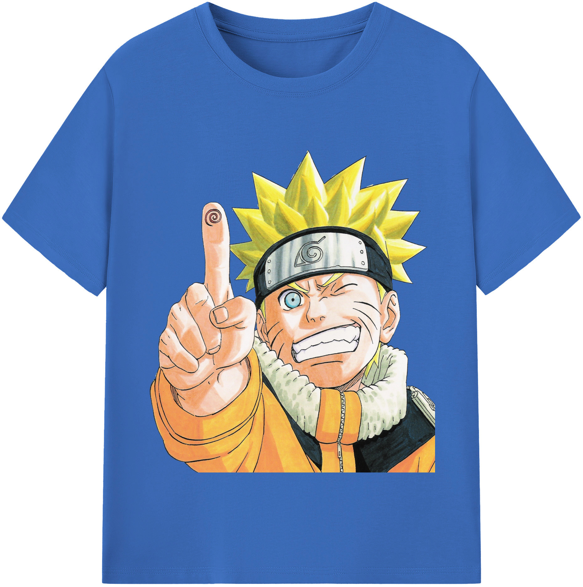 （画像用） NARUTO -ナルト- うずまき ナルト Uzumaki Naruto 綿100％半袖Tシャツ（フロントプリント）