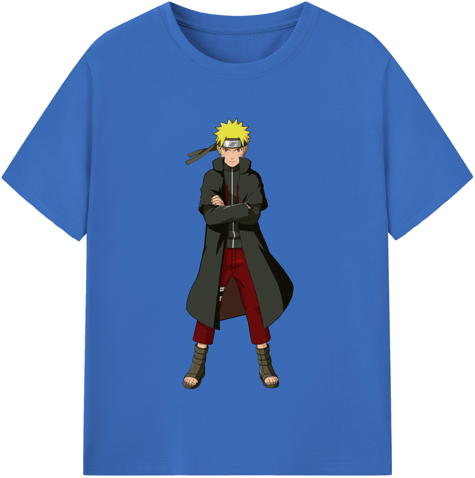 （画像用） NARUTO -ナルト- うずまき ナルト Uzumaki Naruto 綿100％半袖Tシャツ（フロントプリント）