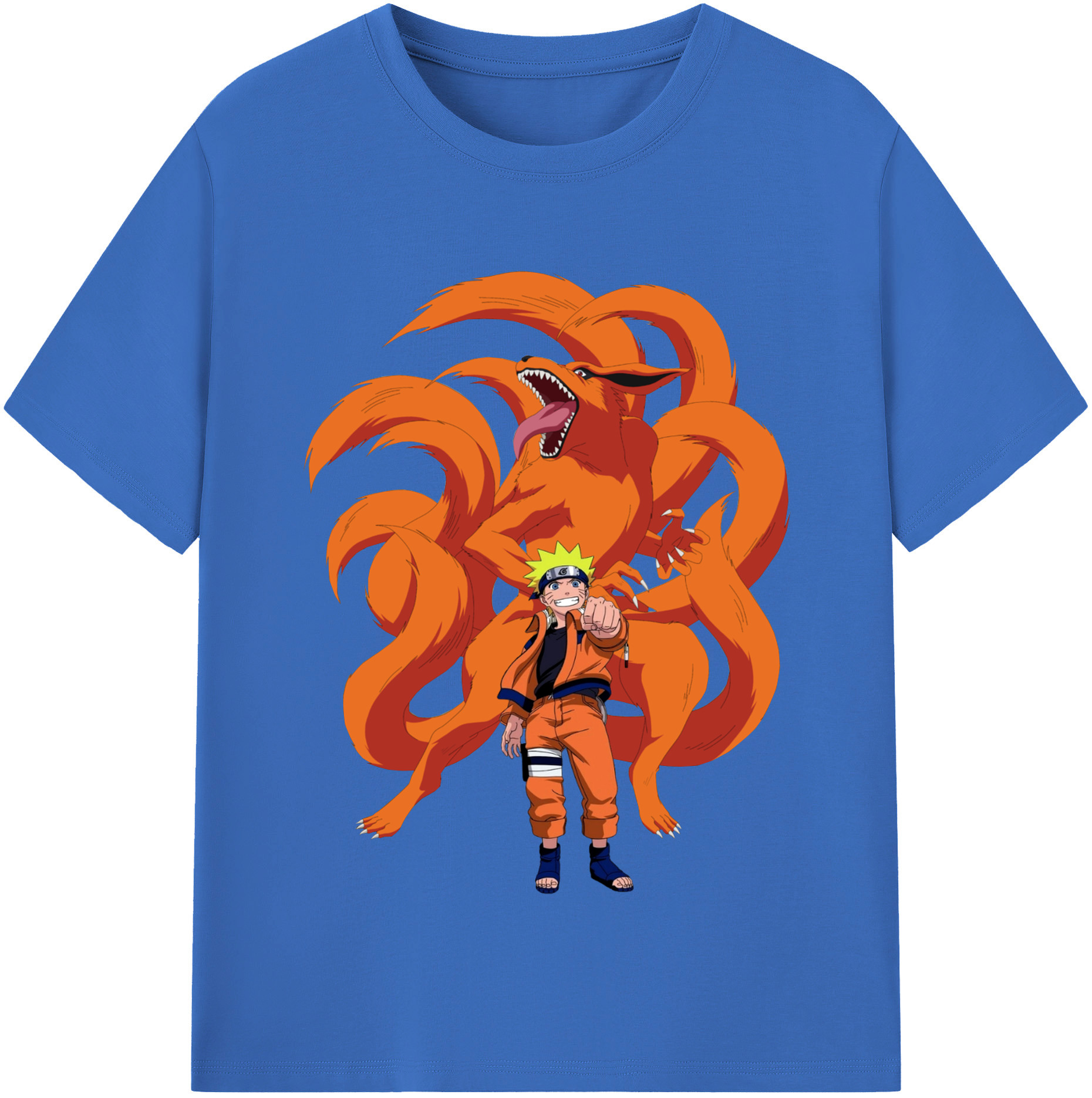 （画像用） NARUTO -ナルト- うずまき ナルト Uzumaki Naruto 綿100％半袖Tシャツ（フロントプリント）