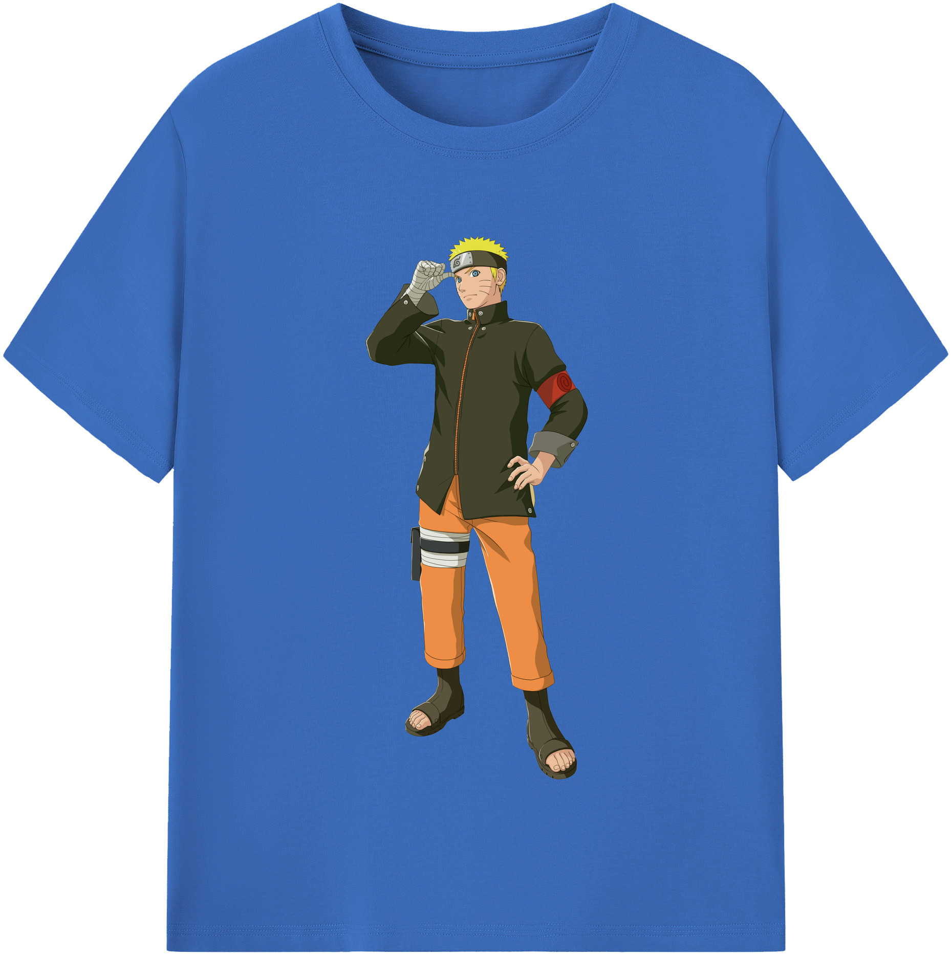 （画像用） NARUTO -ナルト- うずまき ナルト Uzumaki Naruto 綿100％半袖Tシャツ（フロントプリント）