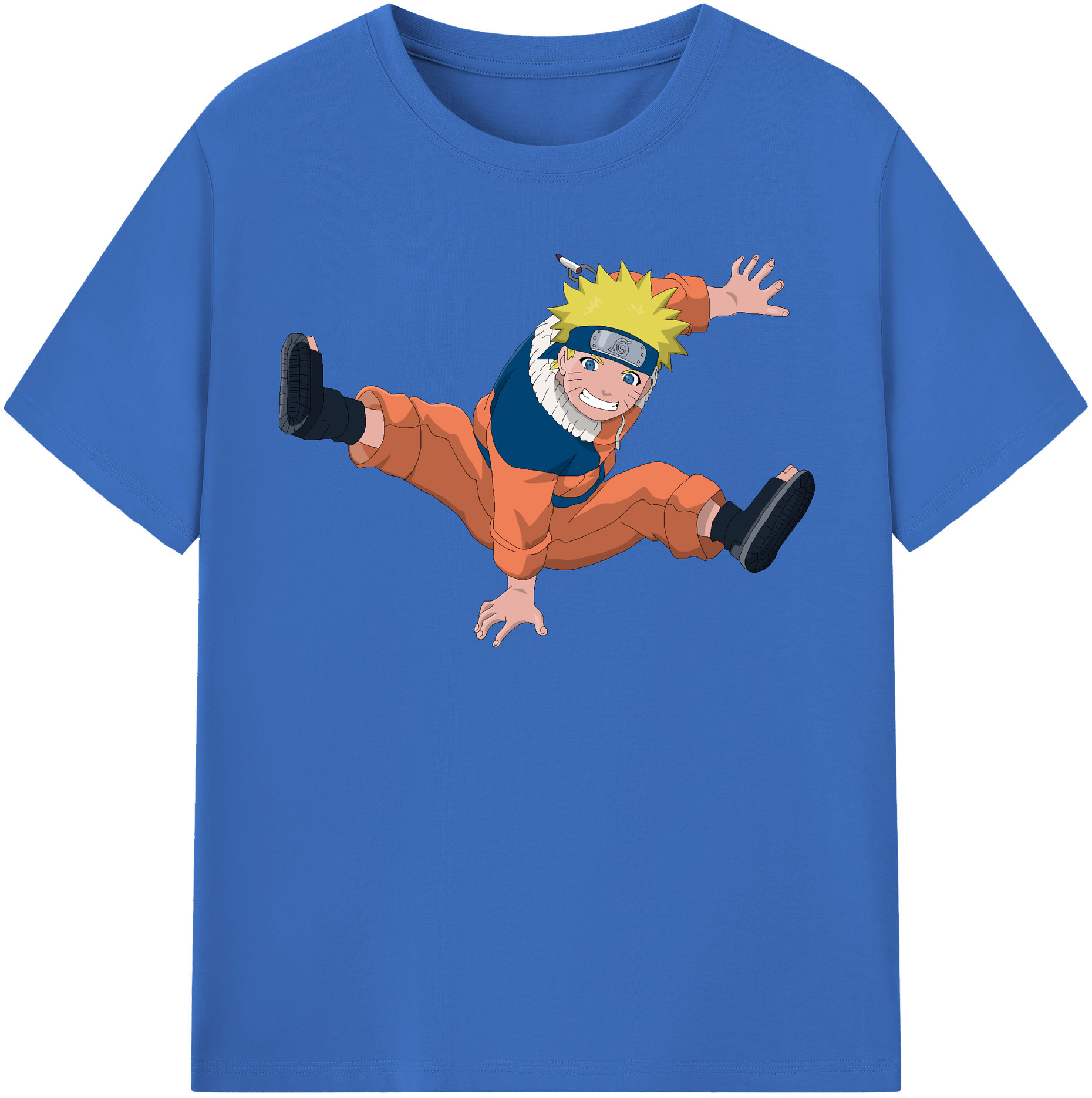 （画像用） NARUTO -ナルト- うずまき ナルト Uzumaki Naruto 綿100％半袖Tシャツ（フロントプリント）