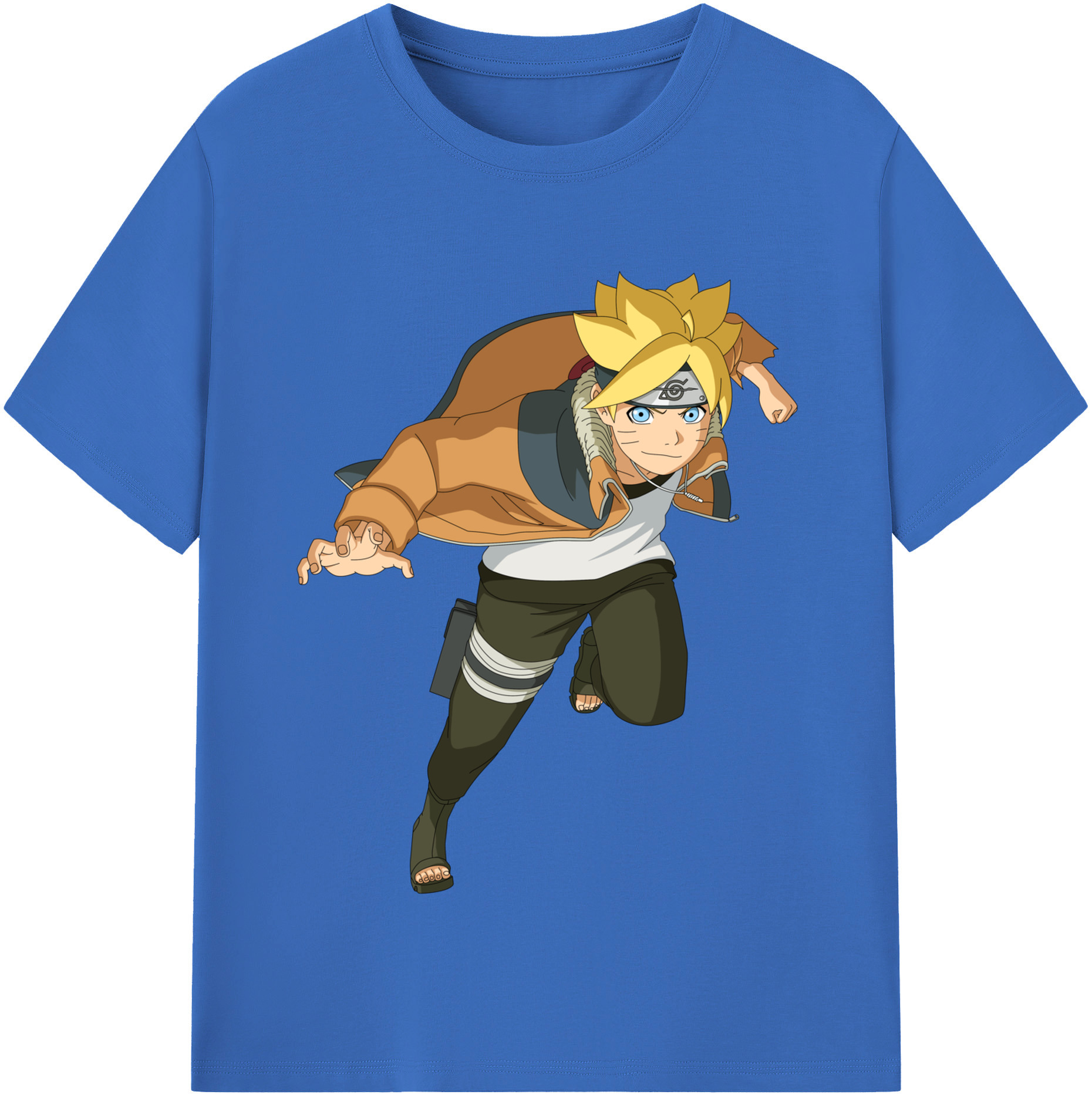 （画像用） NARUTO -ナルト- うずまき ナルト Uzumaki Naruto 綿100％半袖Tシャツ（フロントプリント）