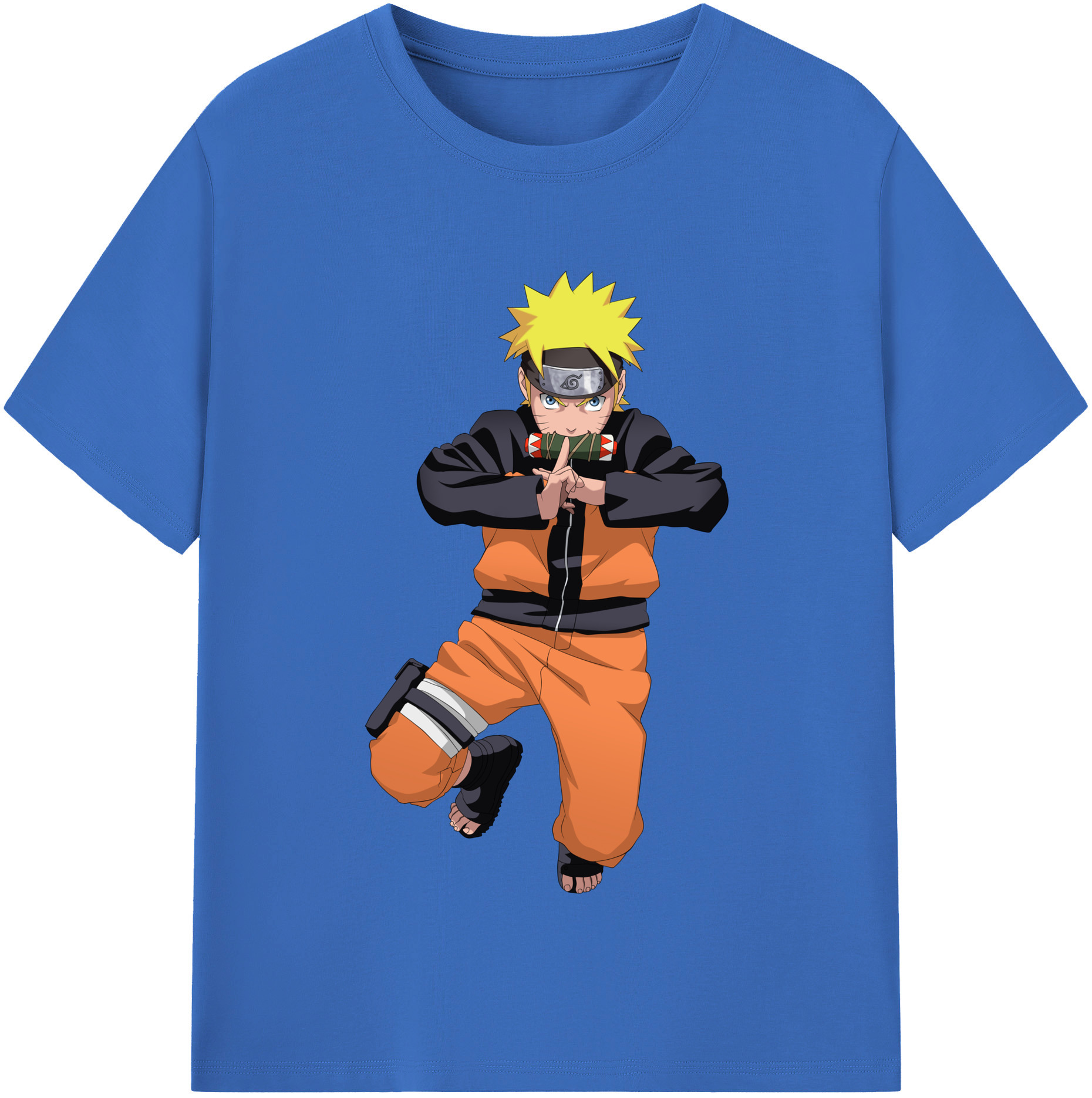 （画像用） NARUTO -ナルト- うずまき ナルト Uzumaki Naruto 綿100％半袖Tシャツ（フロントプリント）