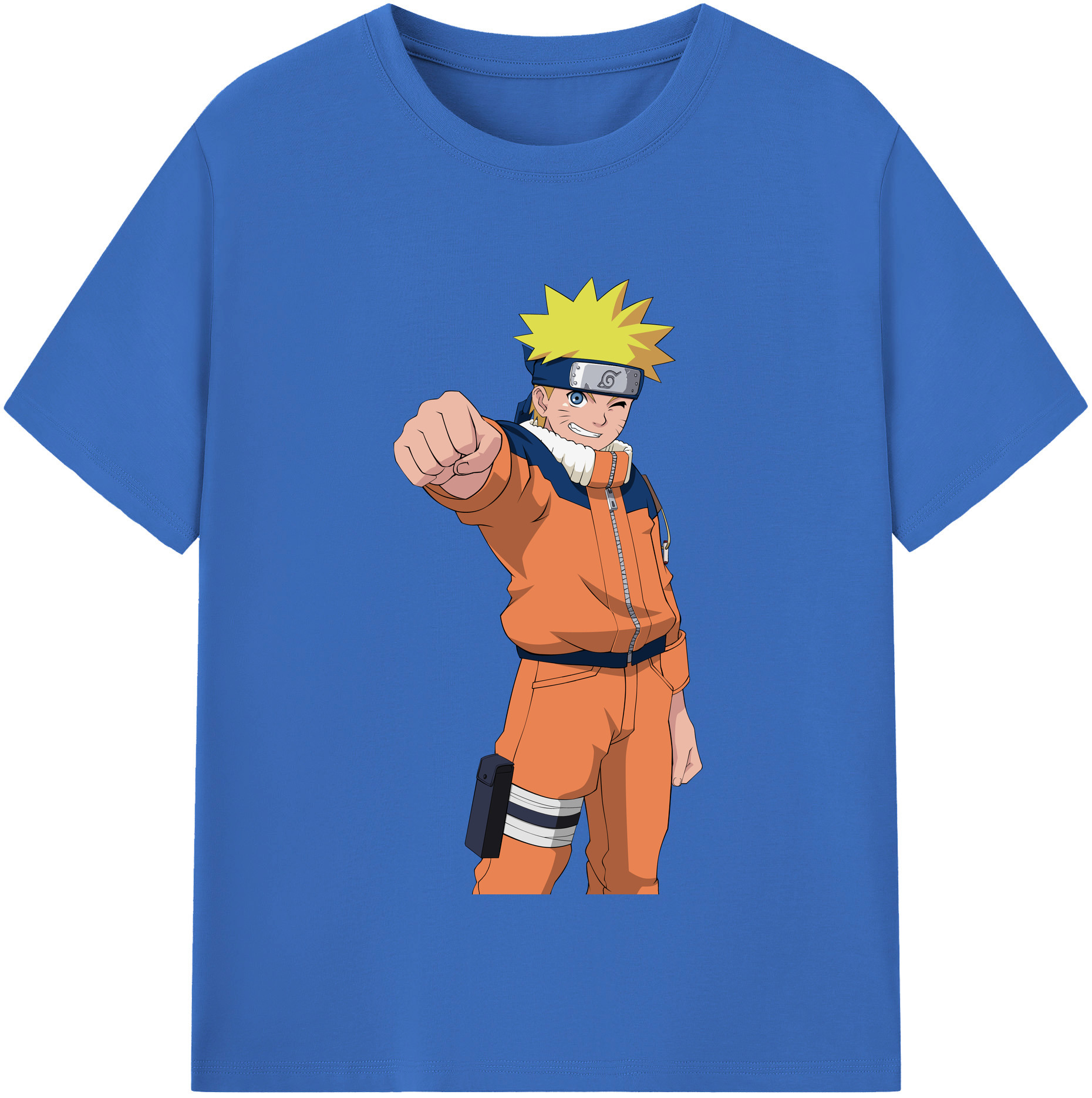 （画像用） NARUTO -ナルト- うずまき ナルト Uzumaki Naruto 綿100％半袖Tシャツ（フロントプリント）