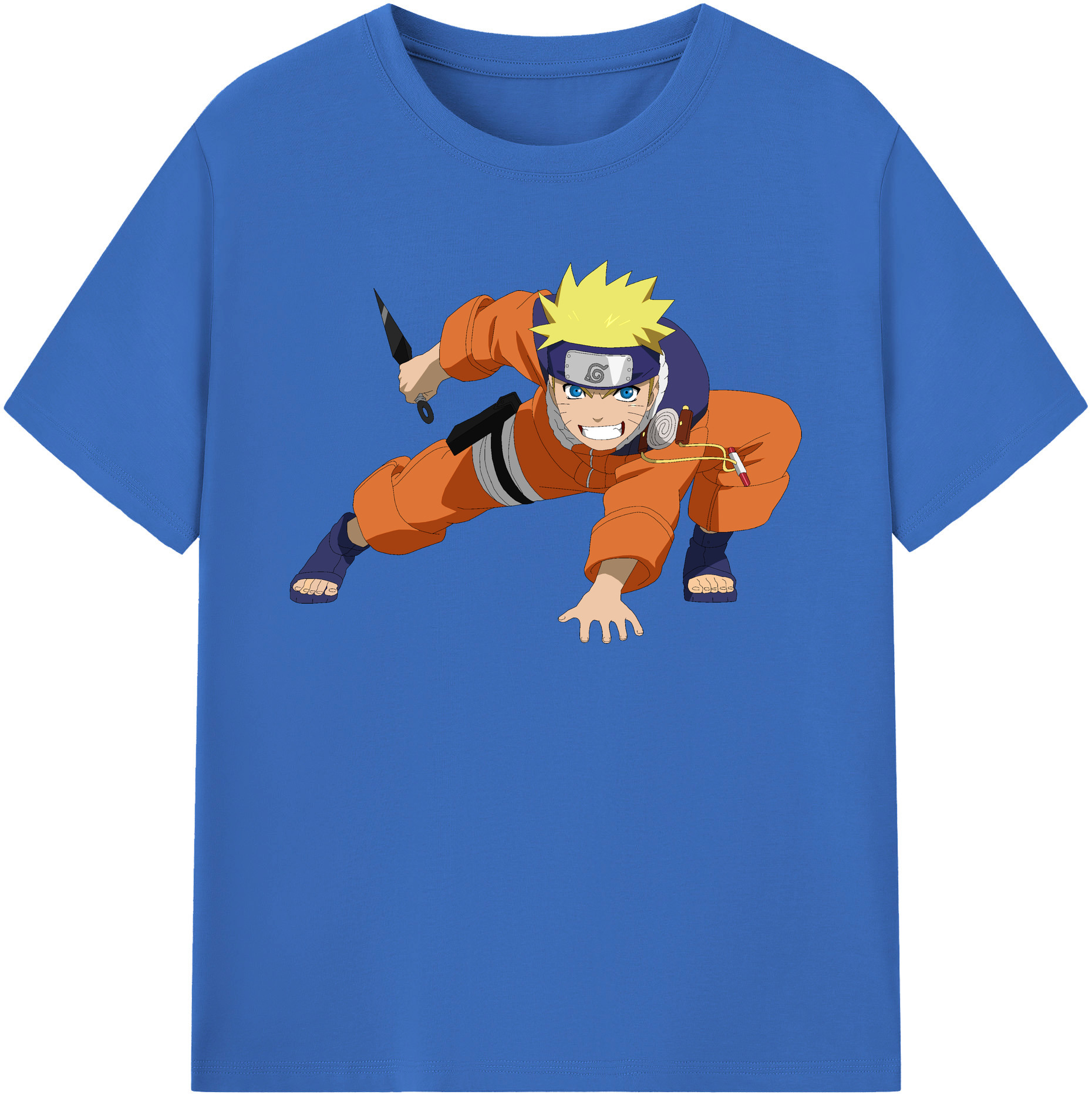 （画像用） NARUTO -ナルト- うずまき ナルト Uzumaki Naruto 綿100％半袖Tシャツ（フロントプリント）