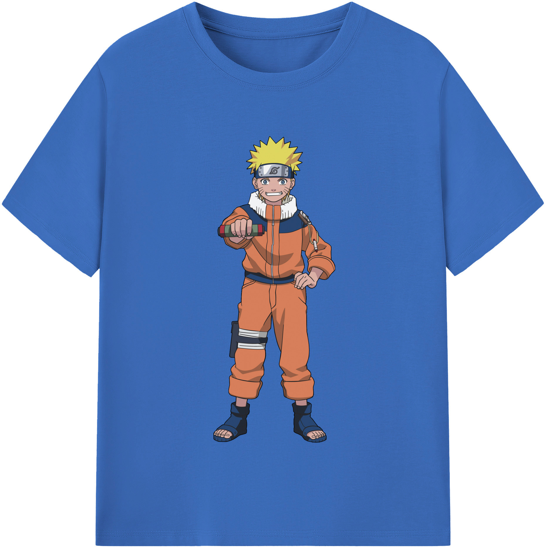 （画像用） NARUTO -ナルト- うずまき ナルト Uzumaki Naruto 綿100％半袖Tシャツ（フロントプリント）