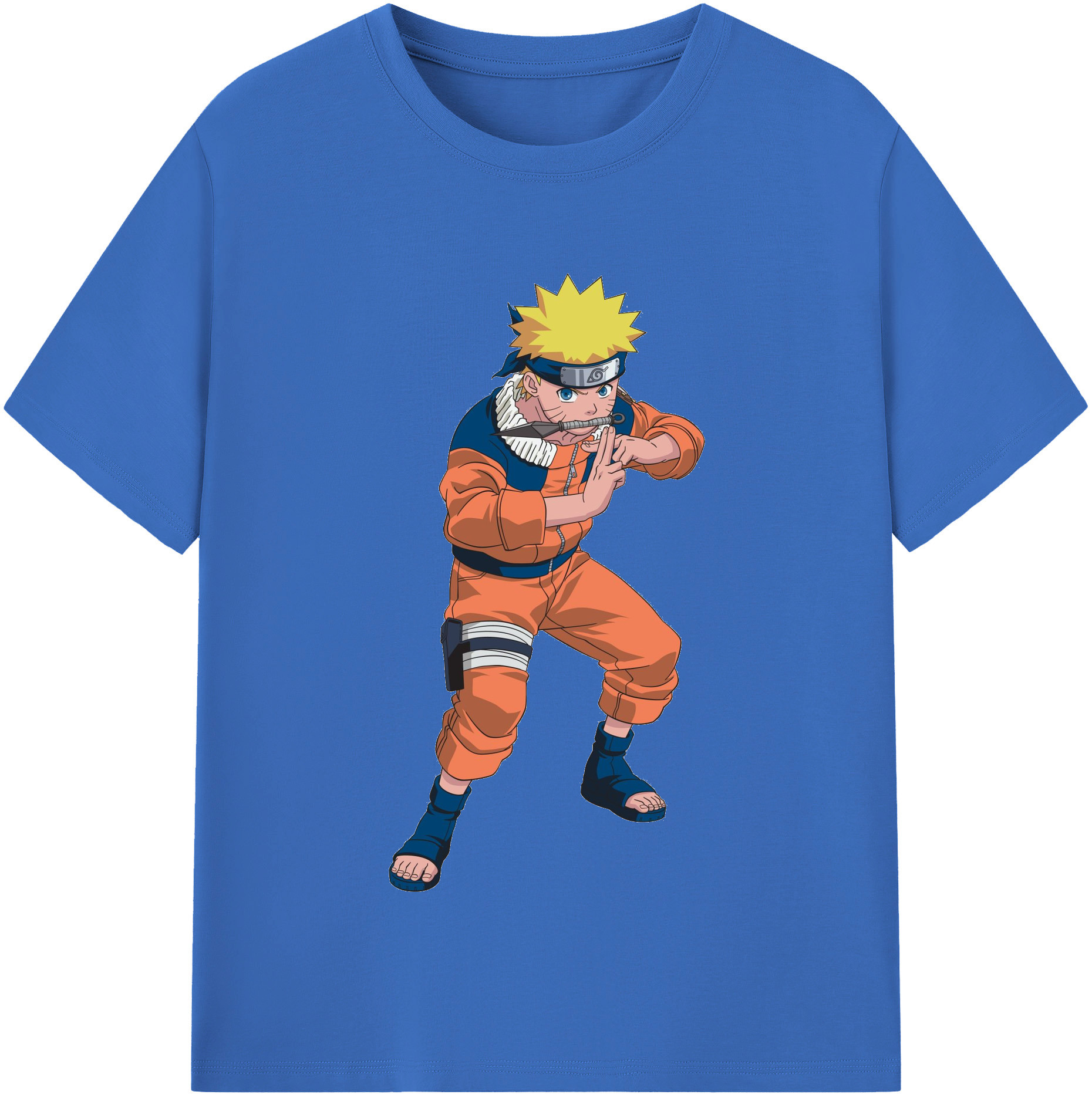 （画像用） NARUTO -ナルト- うずまき ナルト Uzumaki Naruto 綿100％半袖Tシャツ（フロントプリント）