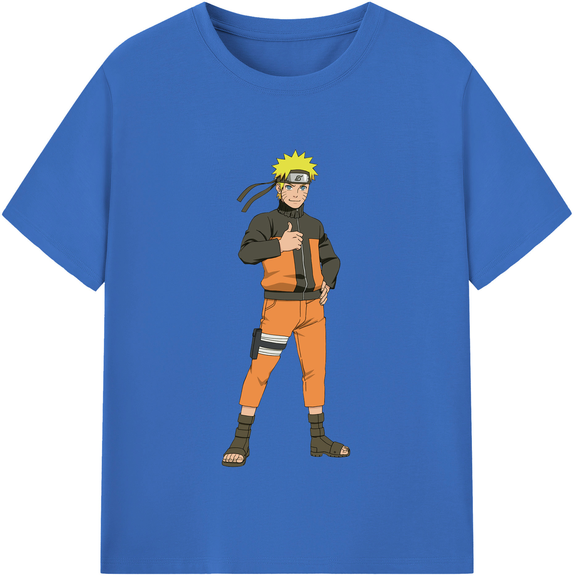 （画像用） NARUTO -ナルト- うずまき ナルト Uzumaki Naruto 綿100％半袖Tシャツ（フロントプリント）