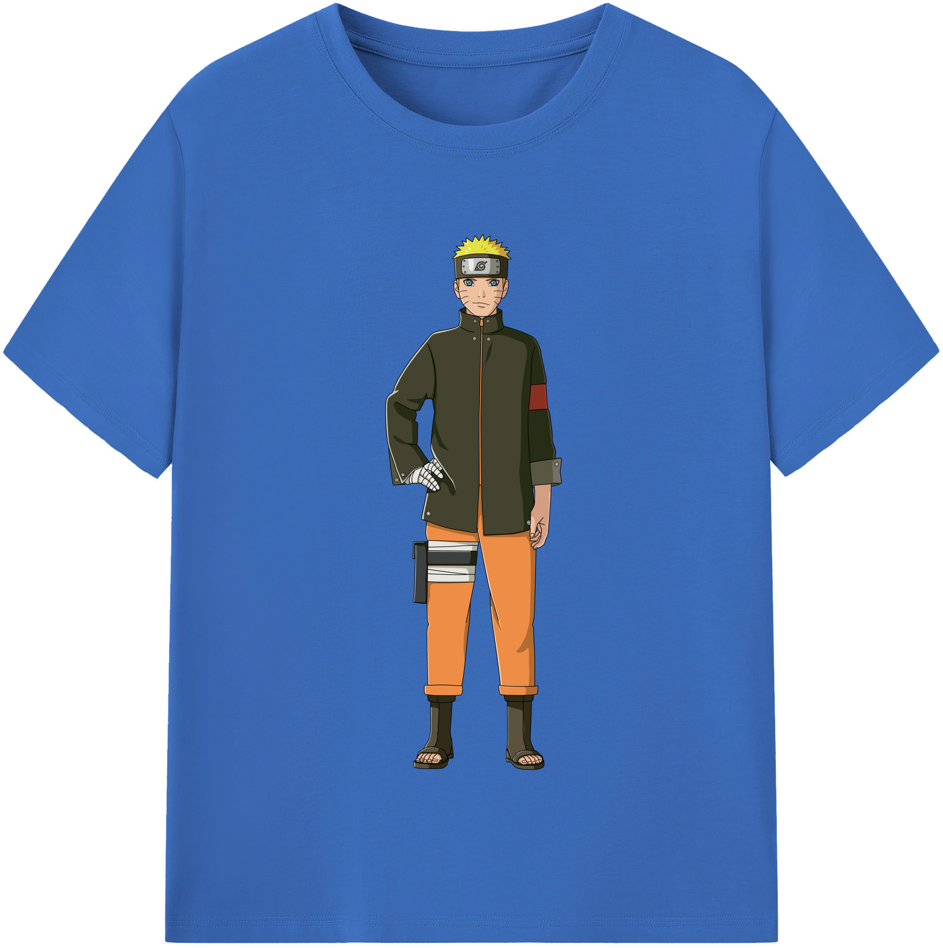 （画像用） NARUTO -ナルト- うずまき ナルト Uzumaki Naruto 綿100％半袖Tシャツ（フロントプリント）