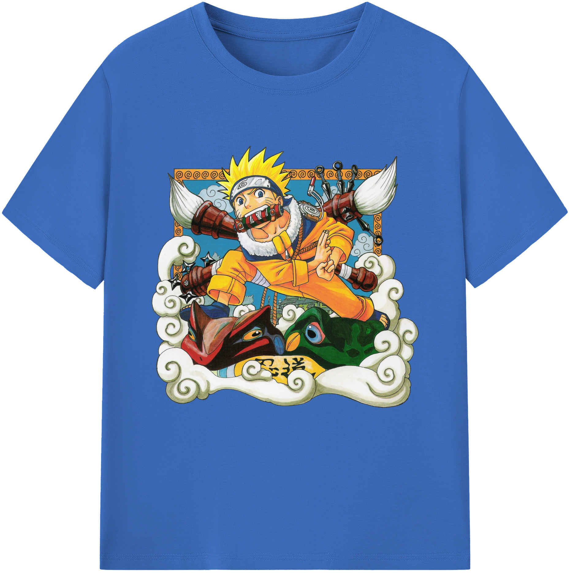 （画像用） NARUTO -ナルト- うずまき ナルト Uzumaki Naruto 綿100％半袖Tシャツ（フロントプリント）