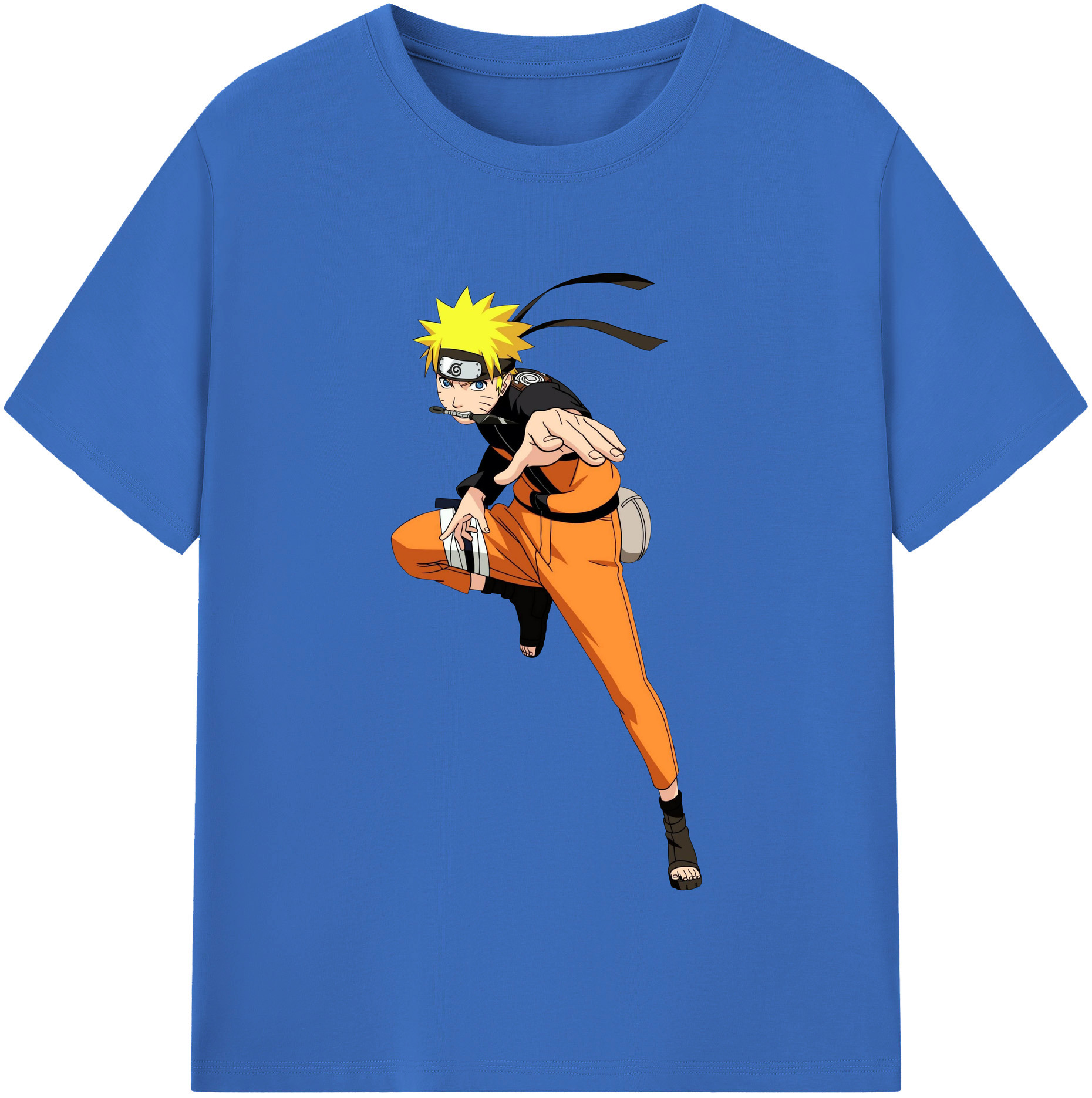 （画像用） NARUTO -ナルト- うずまき ナルト Uzumaki Naruto 綿100％半袖Tシャツ（フロントプリント）