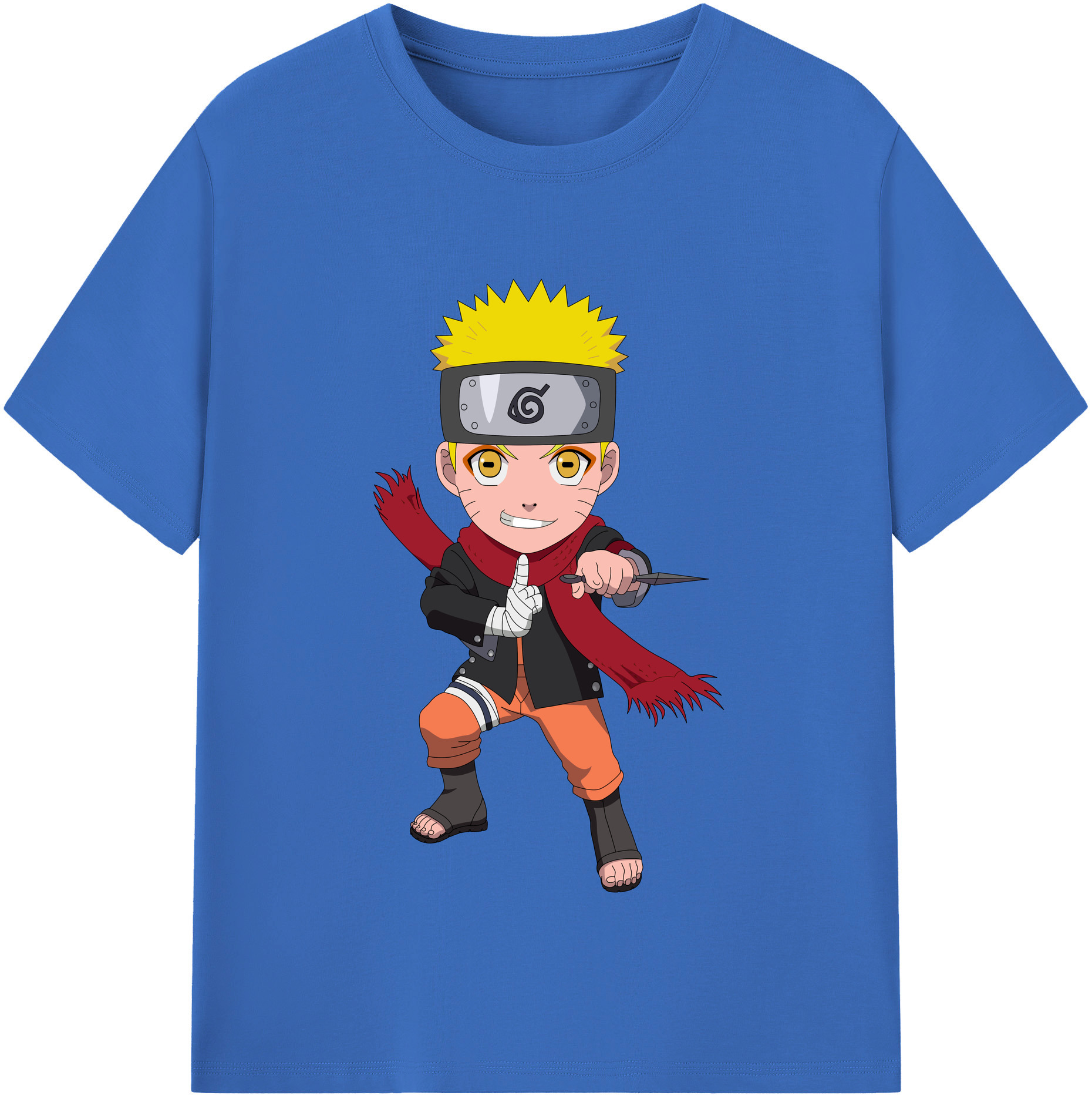（画像用） NARUTO -ナルト- うずまき ナルト Uzumaki Naruto 綿100％半袖Tシャツ（フロントプリント）