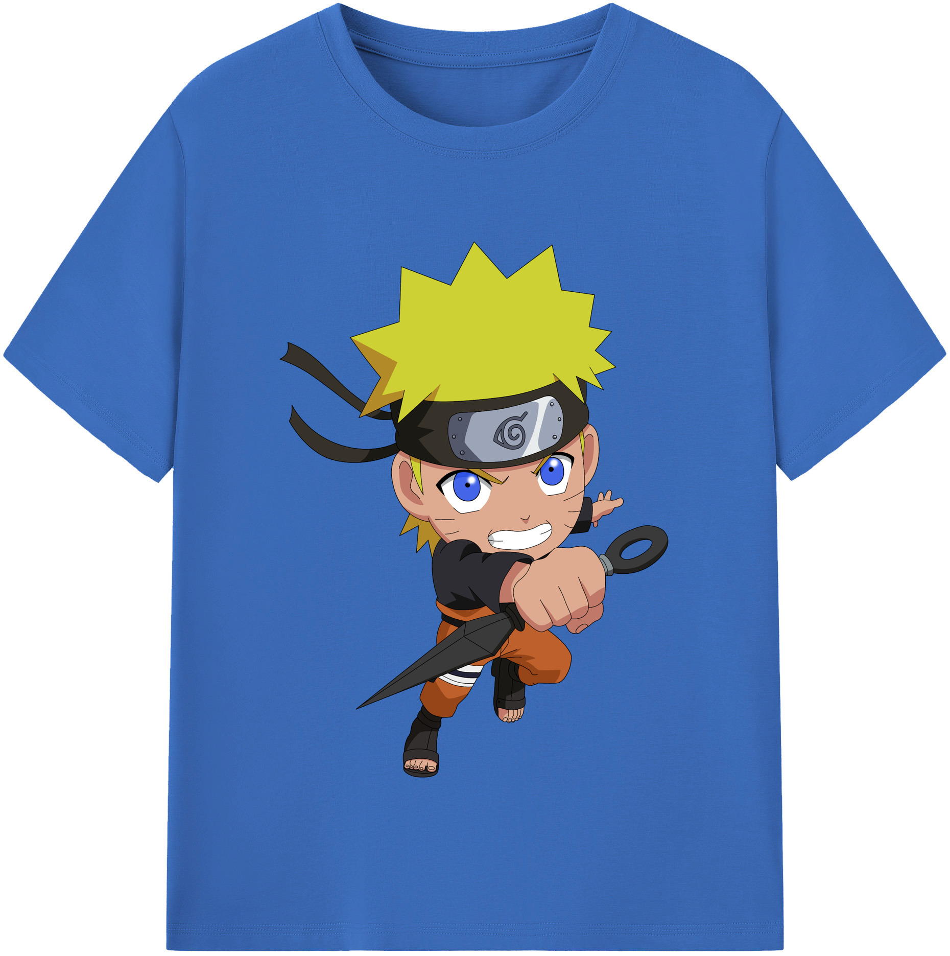 （画像用） NARUTO -ナルト- うずまき ナルト Uzumaki Naruto 綿100％半袖Tシャツ（フロントプリント）