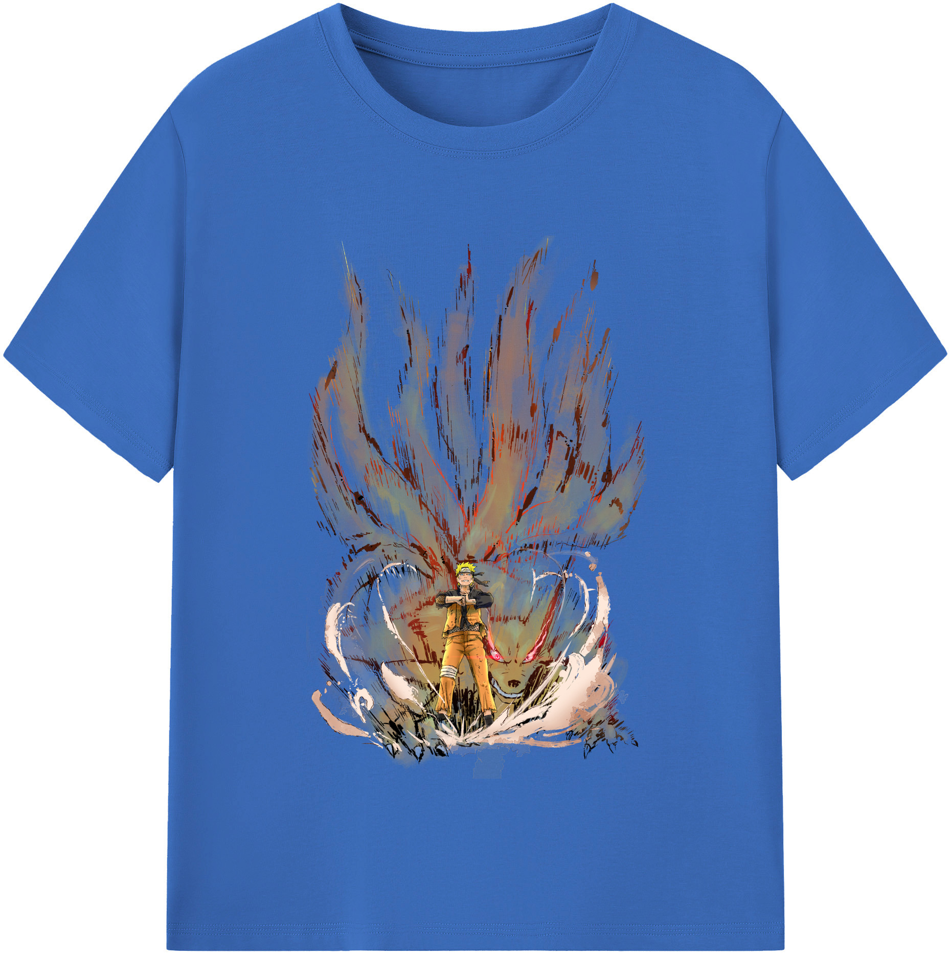 （画像用） NARUTO -ナルト- うずまき ナルト Uzumaki Naruto 綿100％半袖Tシャツ（フロントプリント）