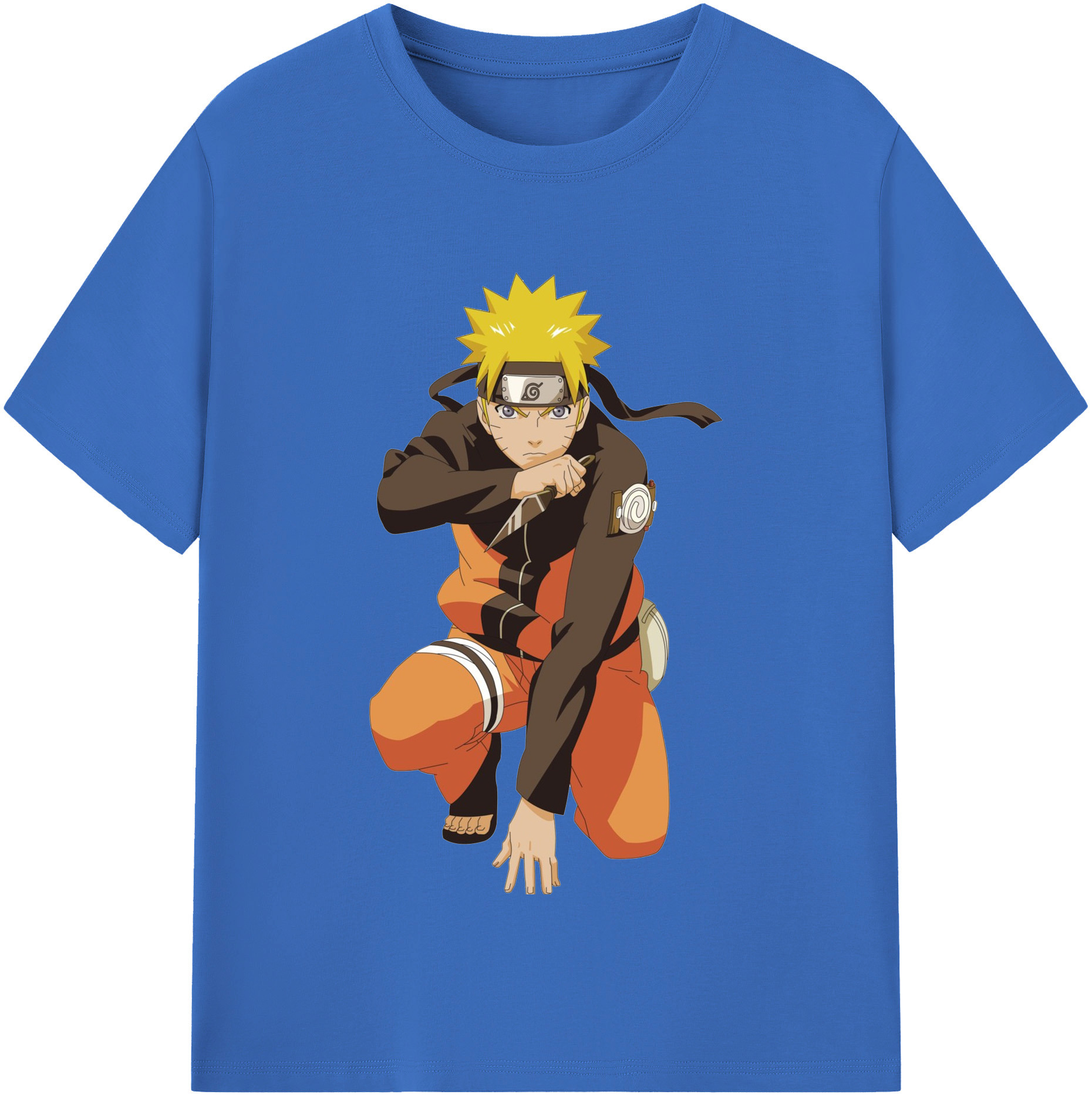 （画像用） NARUTO -ナルト- うずまき ナルト Uzumaki Naruto 綿100％半袖Tシャツ（フロントプリント）