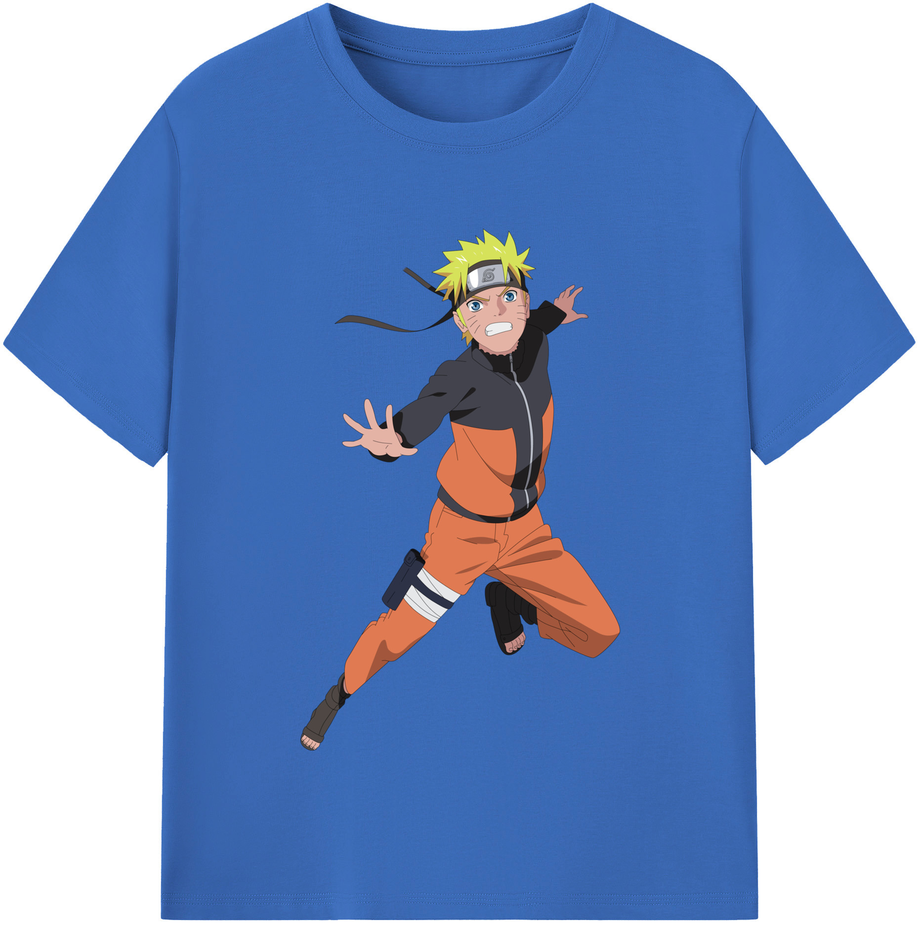 （画像用） NARUTO -ナルト- うずまき ナルト Uzumaki Naruto 綿100％半袖Tシャツ（フロントプリント）