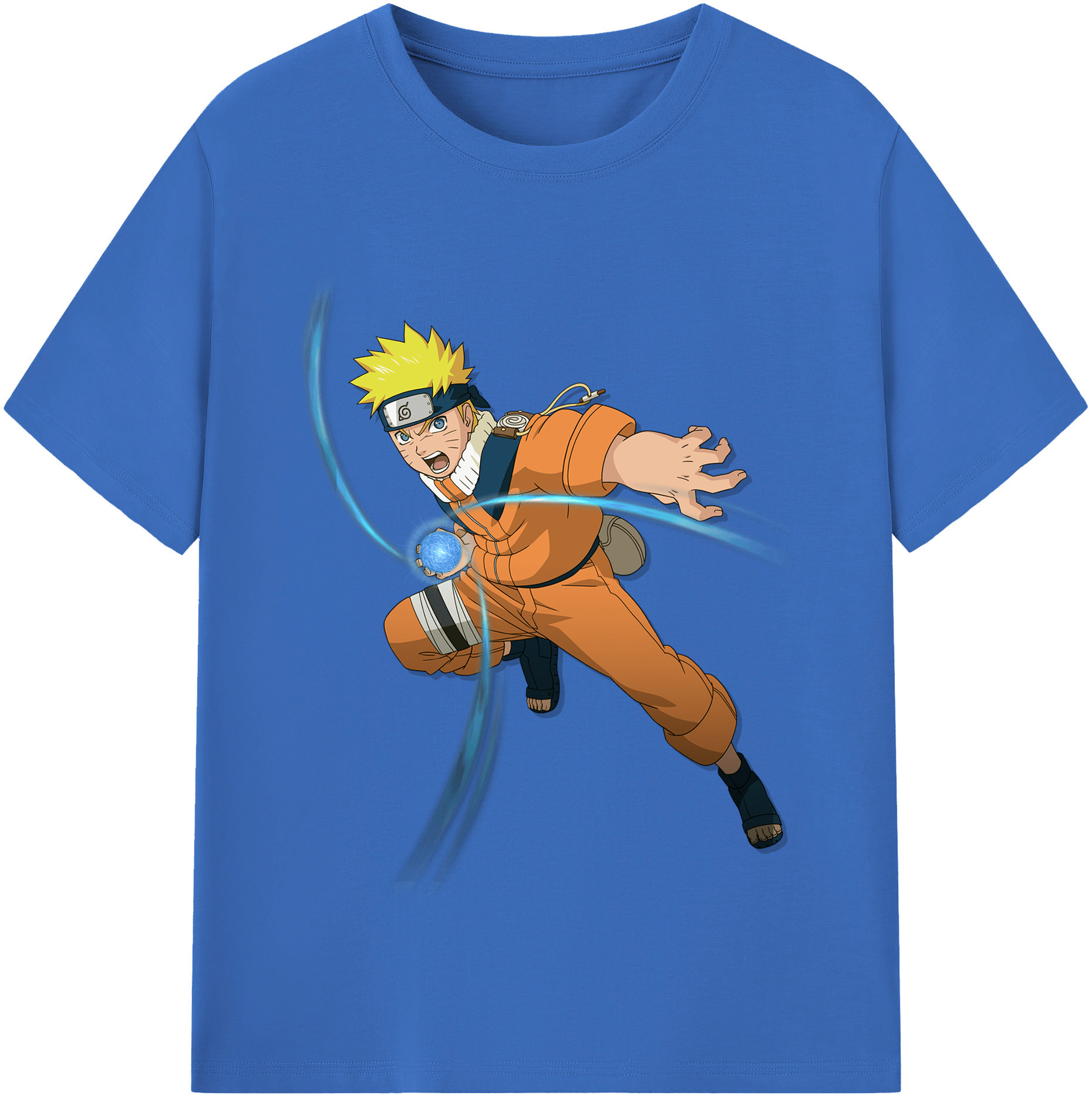 （画像用） NARUTO -ナルト- うずまき ナルト Uzumaki Naruto 綿100％半袖Tシャツ（フロントプリント）