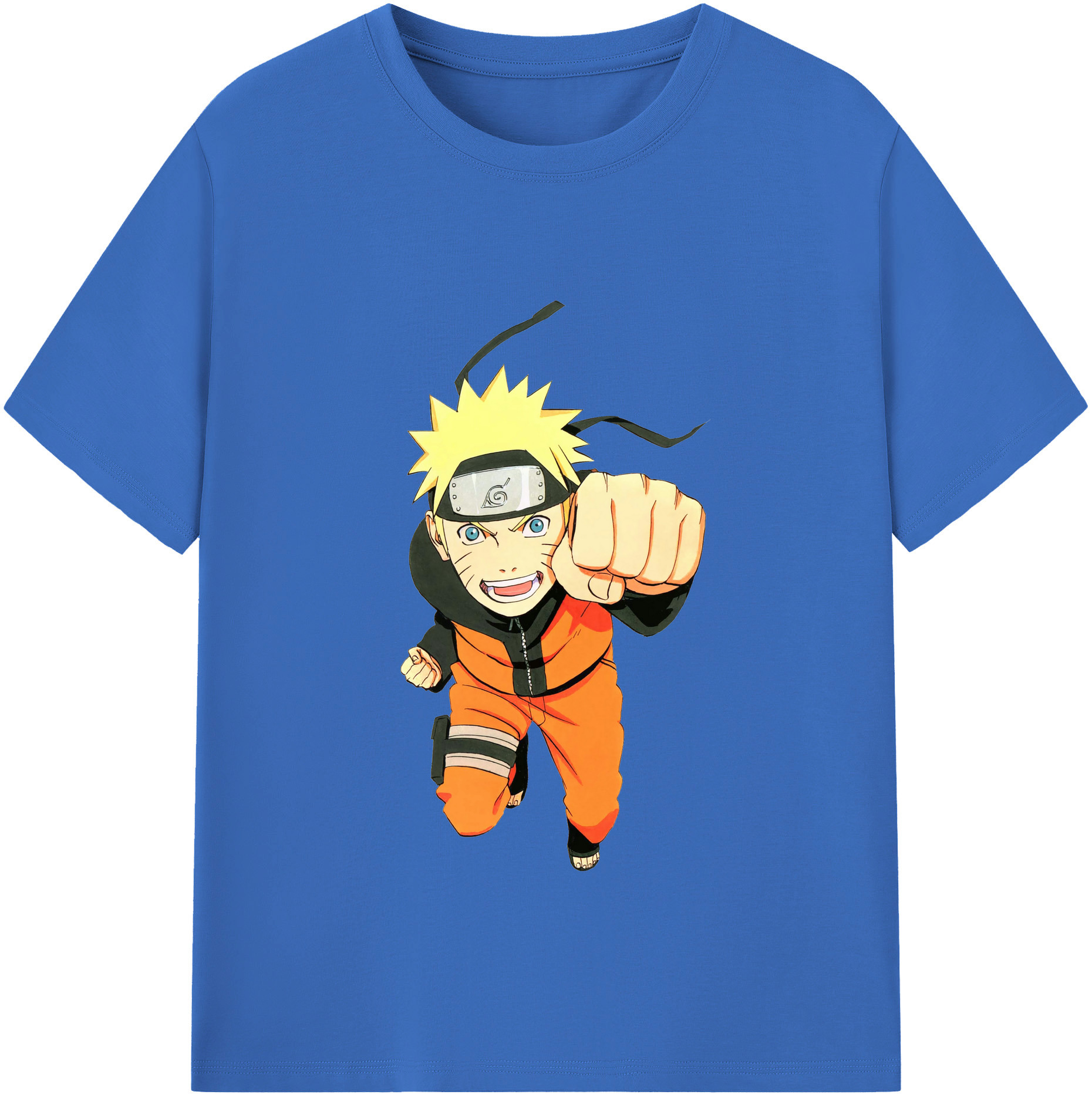（画像用） NARUTO -ナルト- うずまき ナルト Uzumaki Naruto 綿100％半袖Tシャツ（フロントプリント）