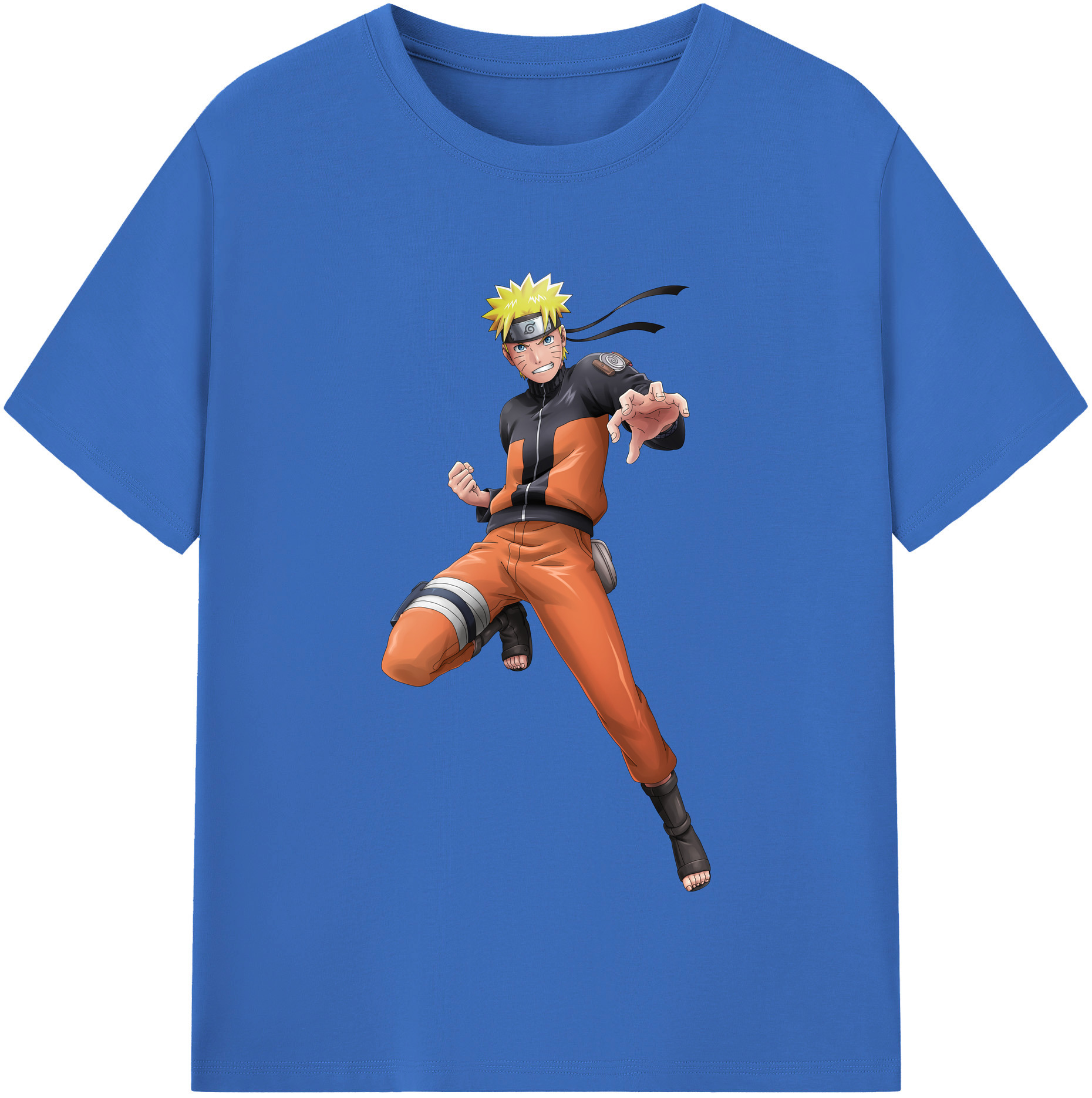 （画像用） NARUTO -ナルト- うずまき ナルト Uzumaki Naruto 綿100％半袖Tシャツ（フロントプリント）